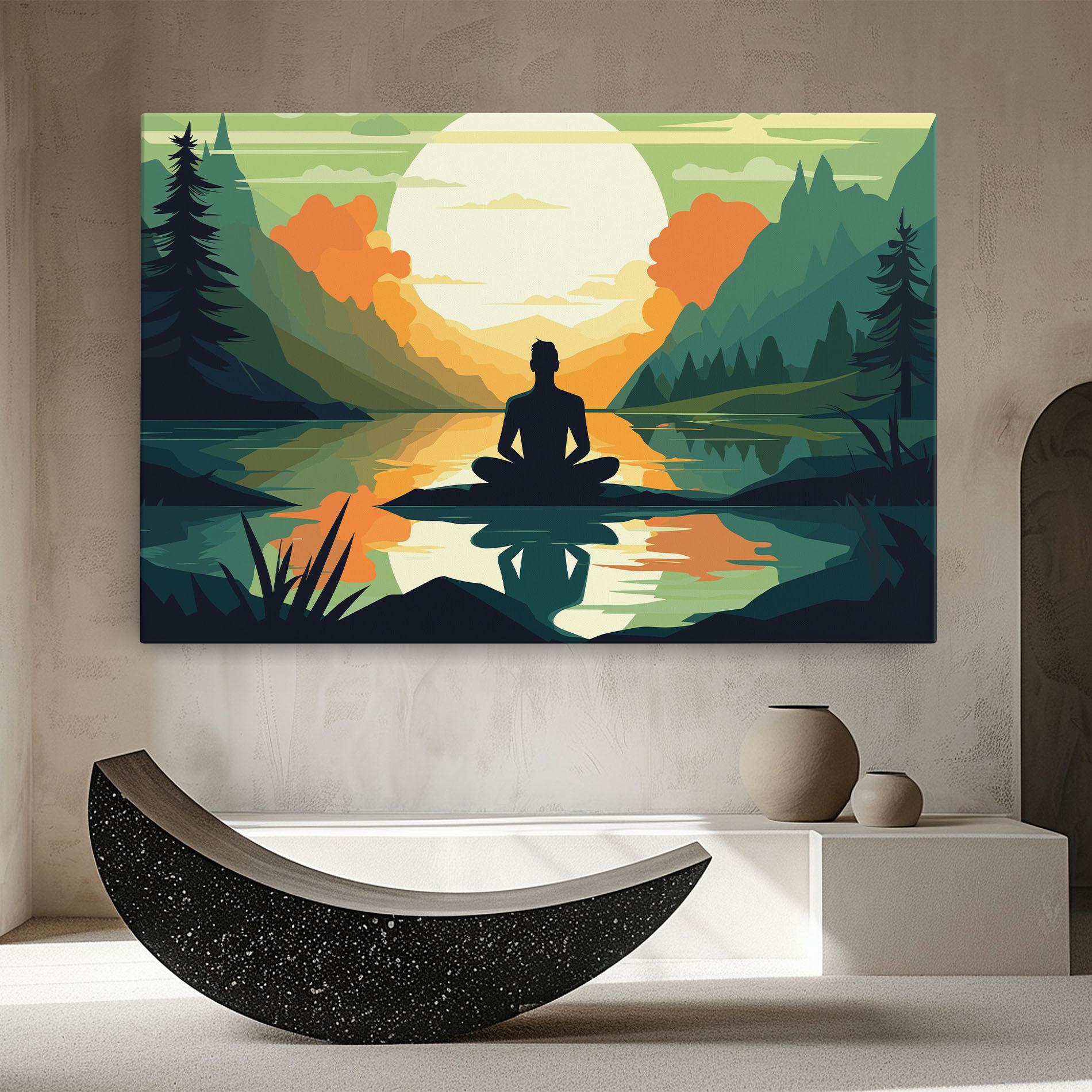 Leinwandbild Forest Yoga mockup 8