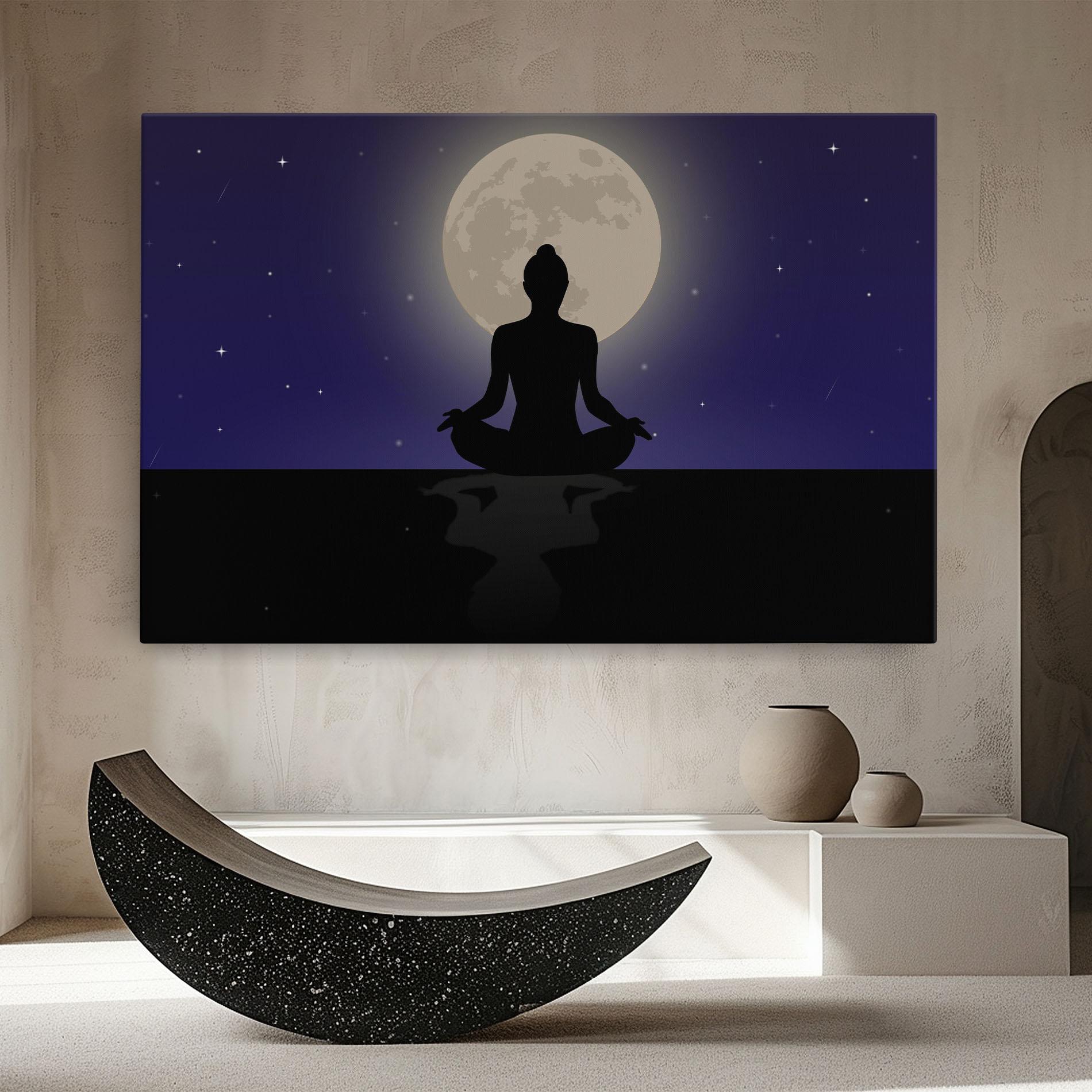 Leinwandbild Full Moon Yoga mockup 8