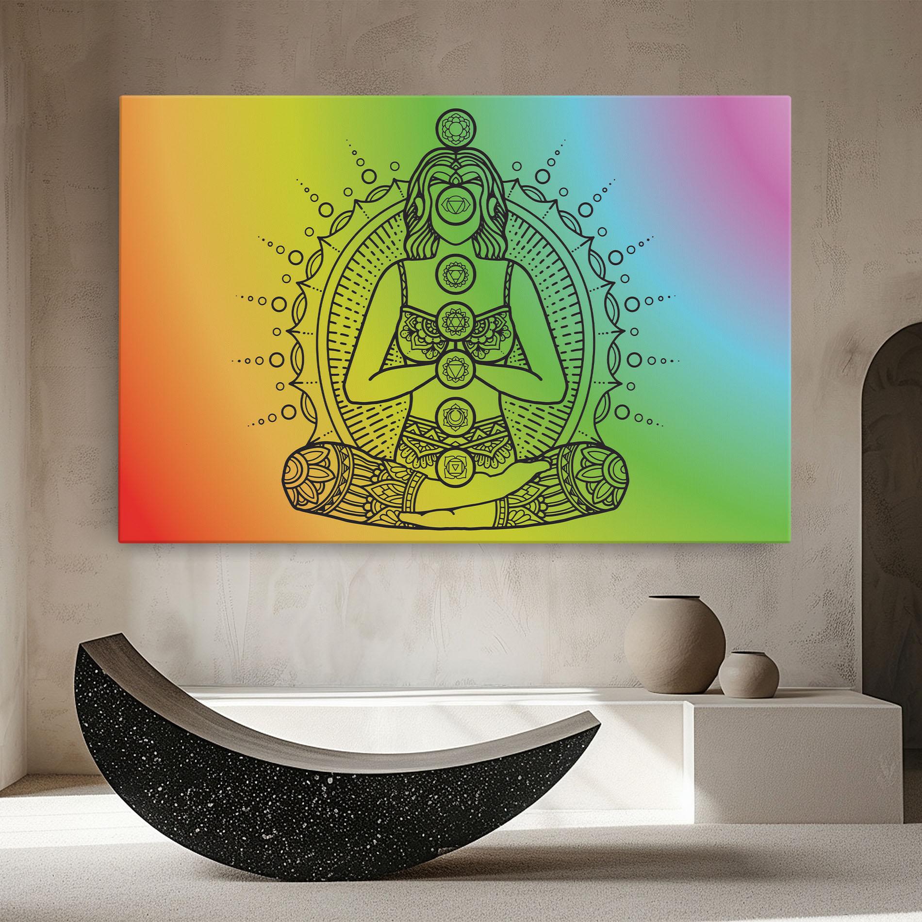 Leinwandbild Girl Meditation mockup 8