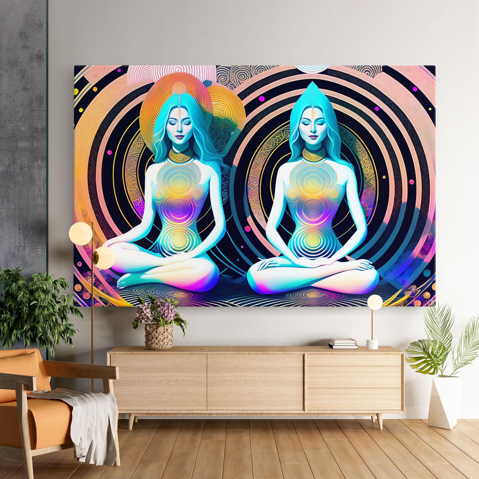 Leinwandbild Clolorful Illustrations mockup 9