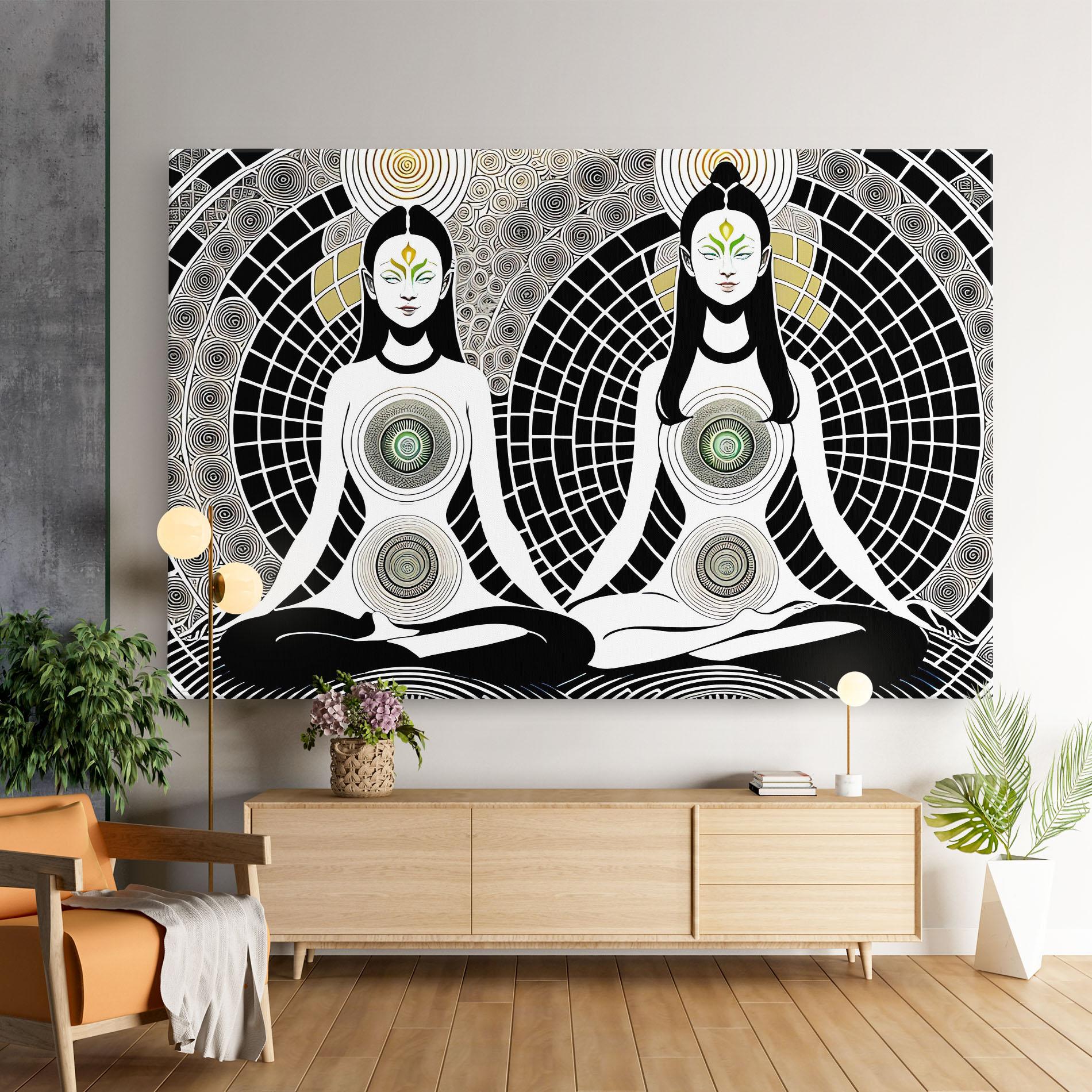 Leinwandbild Clolorful Meditation mockup 9