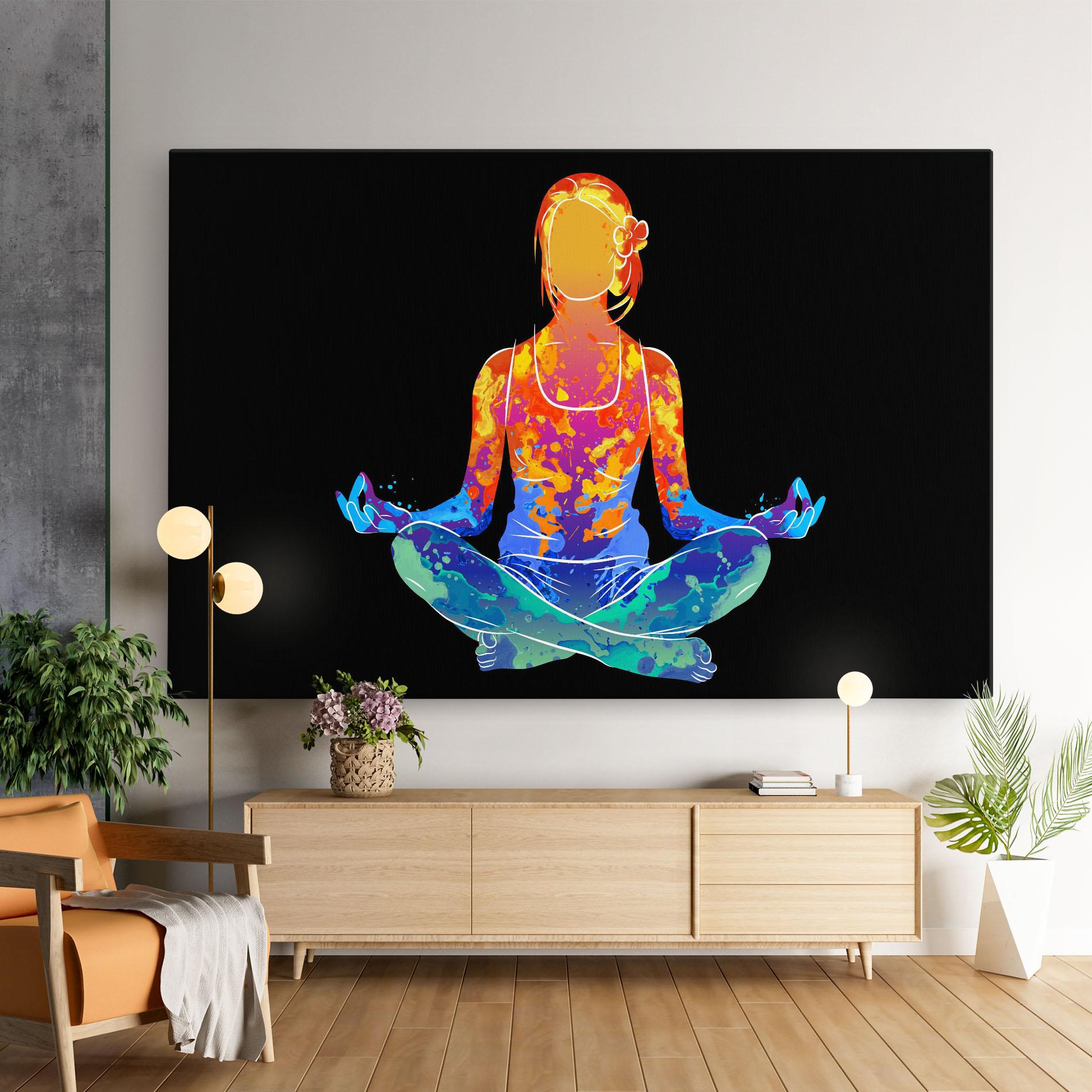 Leinwandbild Colorful Meditation mockup 9