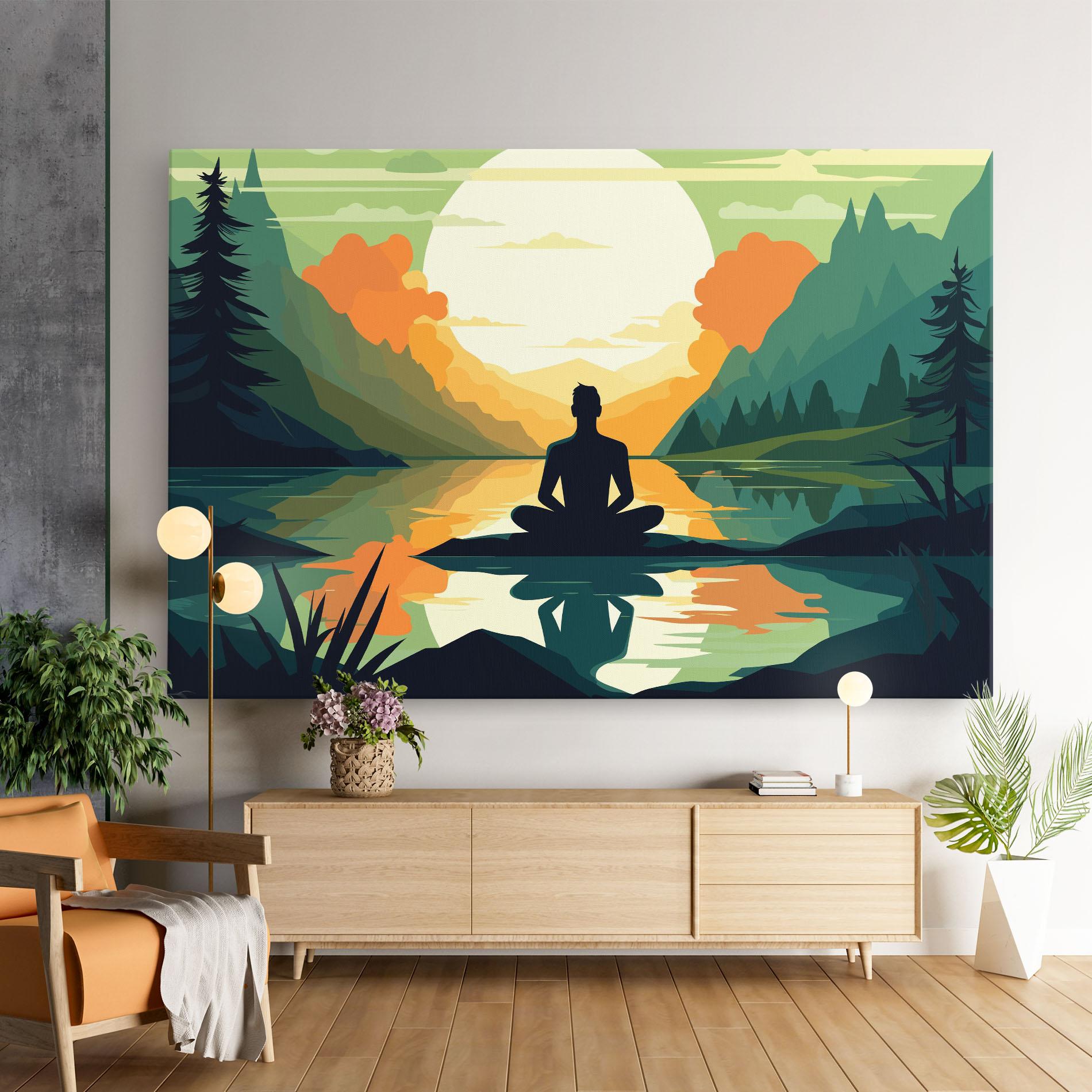 Leinwandbild Forest Yoga mockup 9