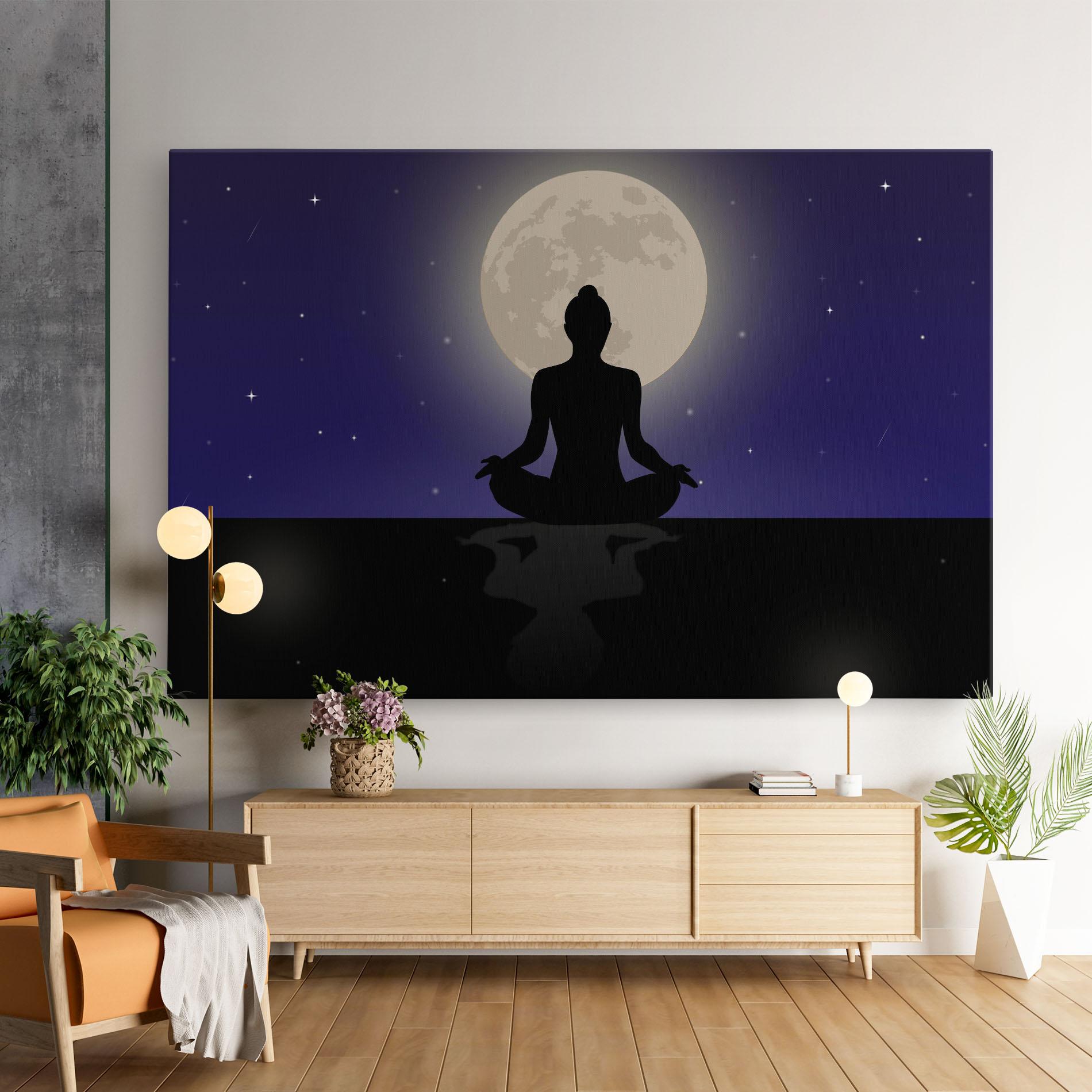 Leinwandbild Full Moon Yoga mockup 9