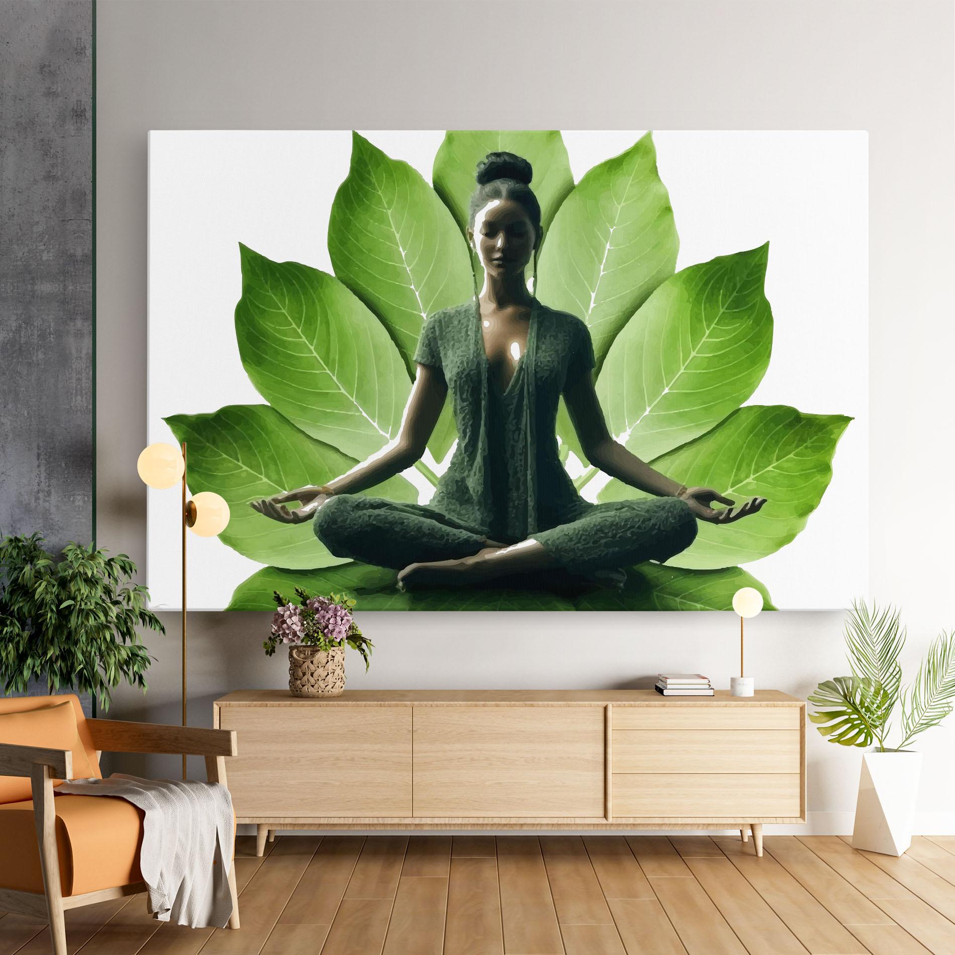 Leinwandbild Leaf Yoga mockup 9