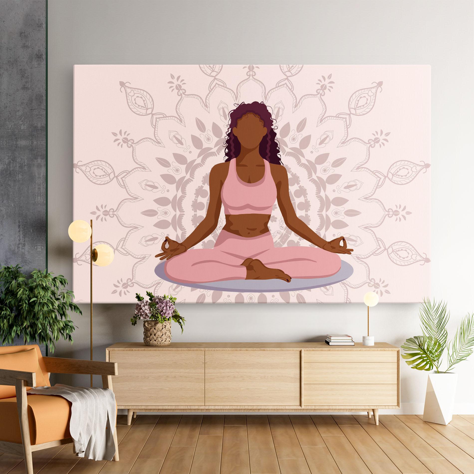 Leinwandbild Lotus Position mockup 9