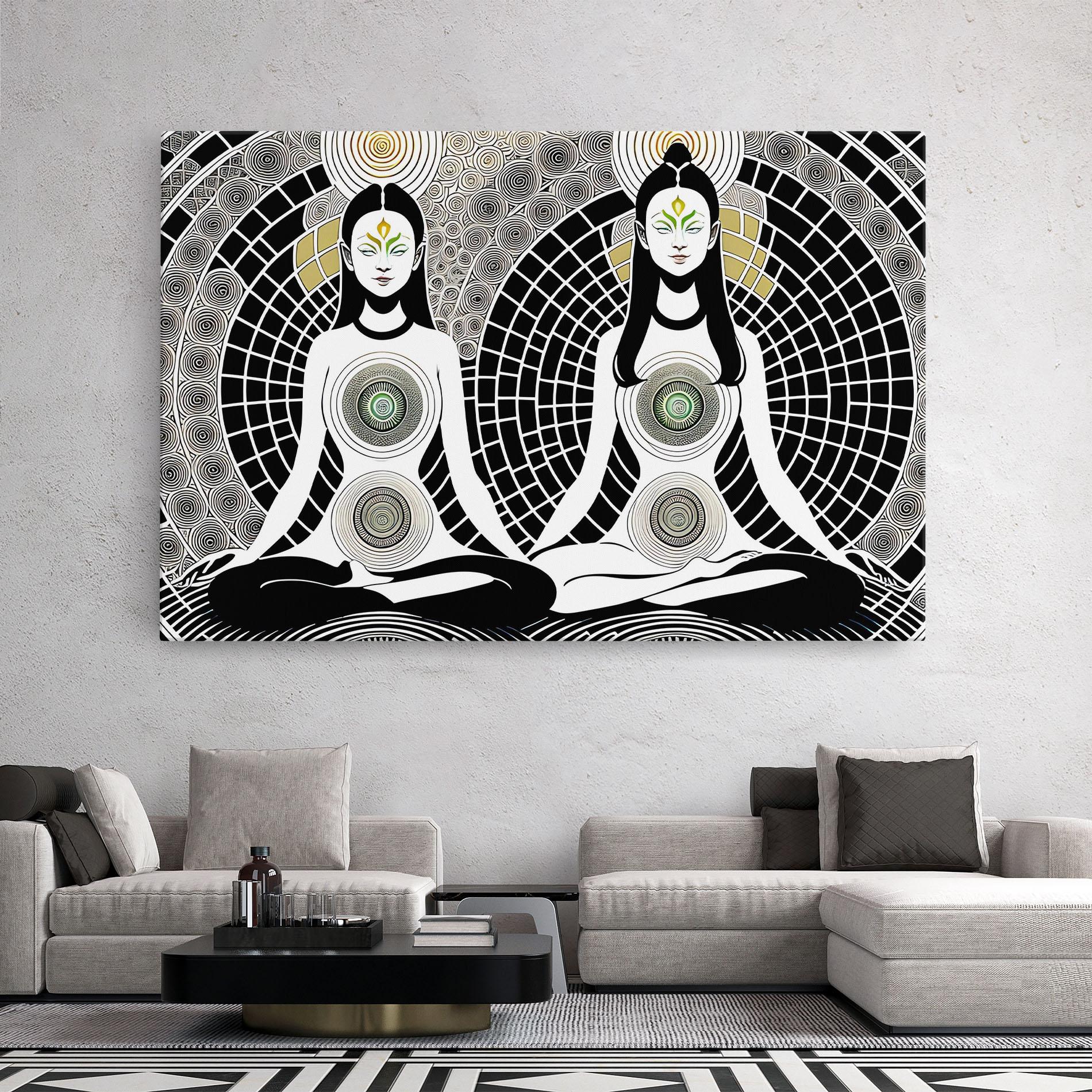 Leinwandbild Clolorful Meditation mockup 2