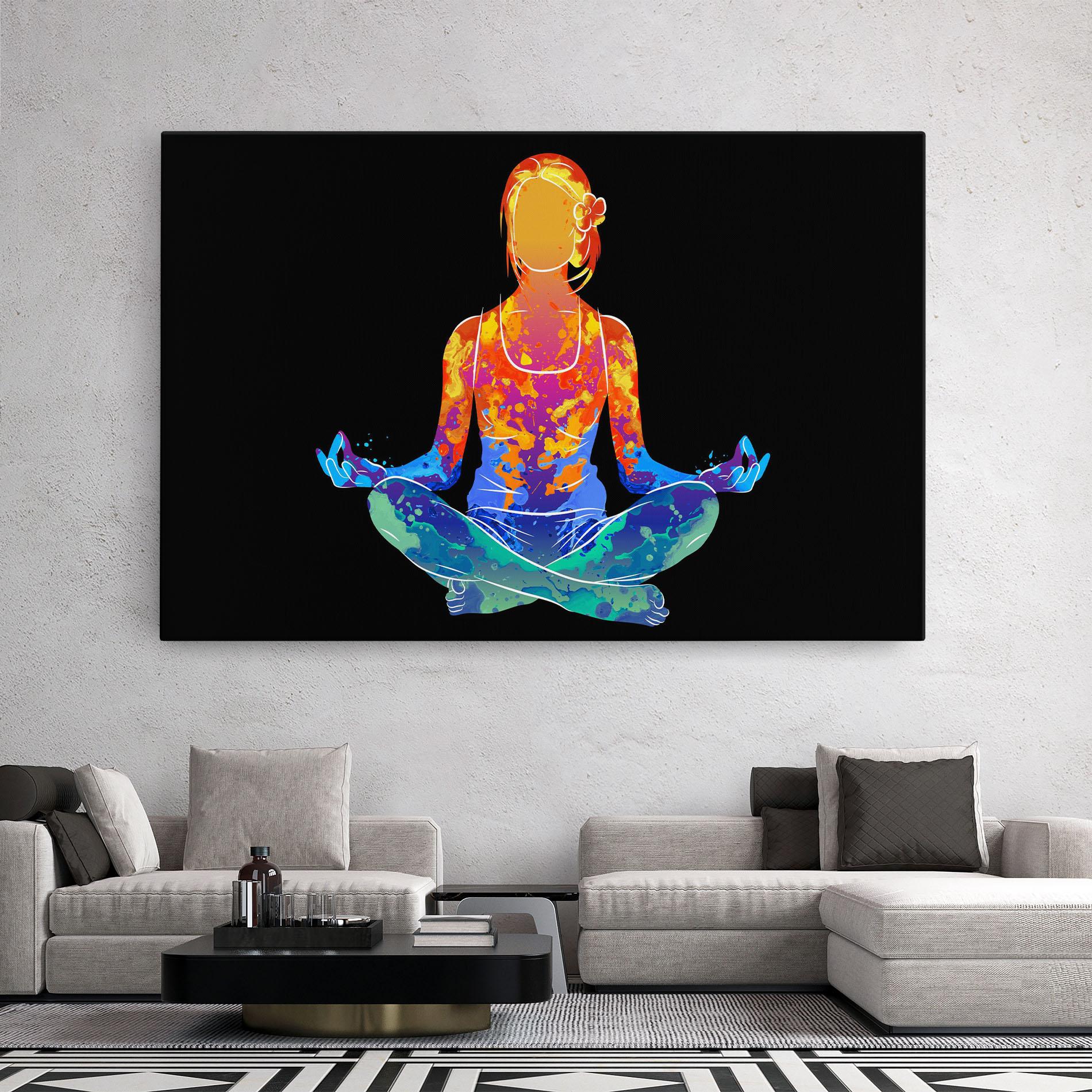 Leinwandbild Colorful Meditation mockup 2