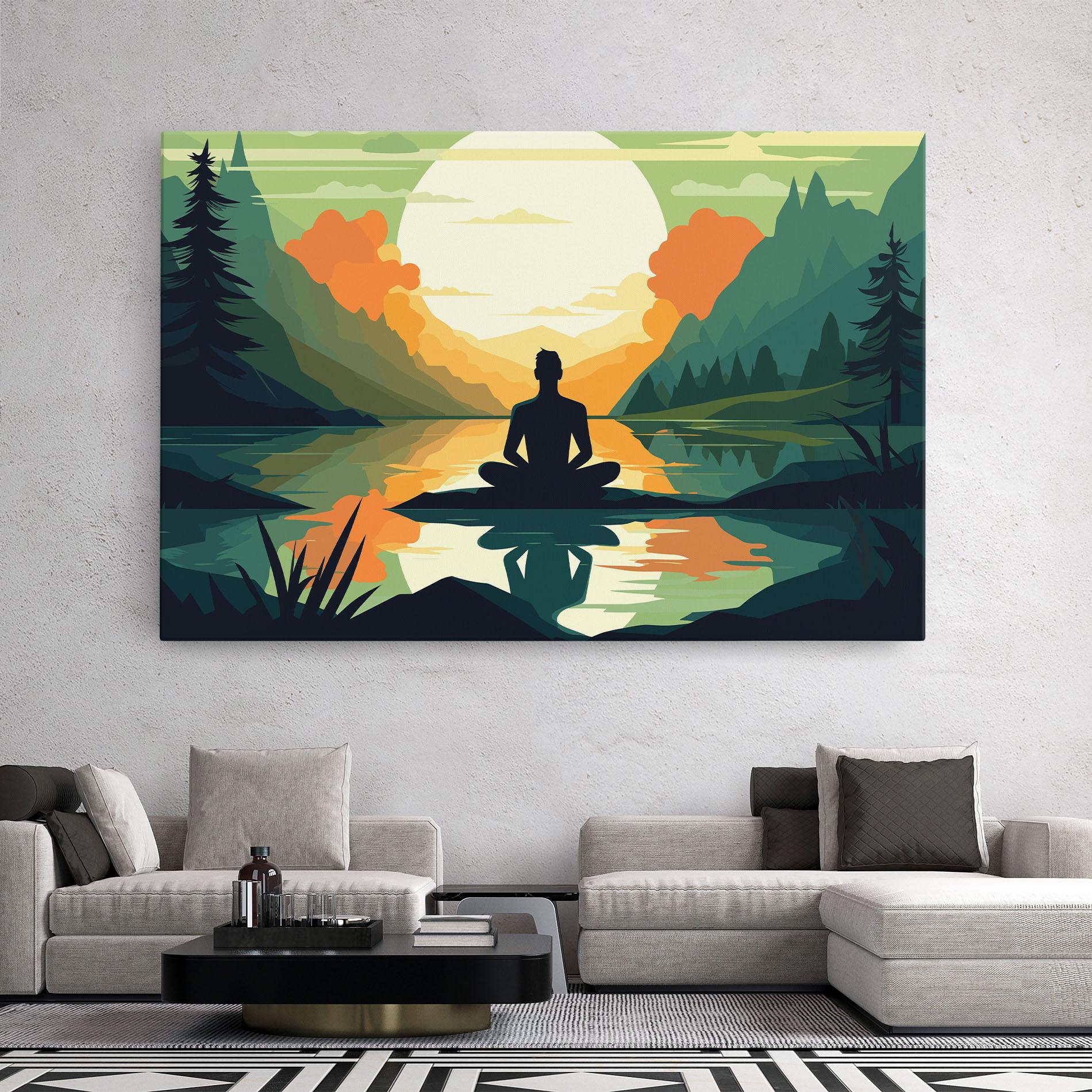 Leinwandbild Forest Yoga mockup 2