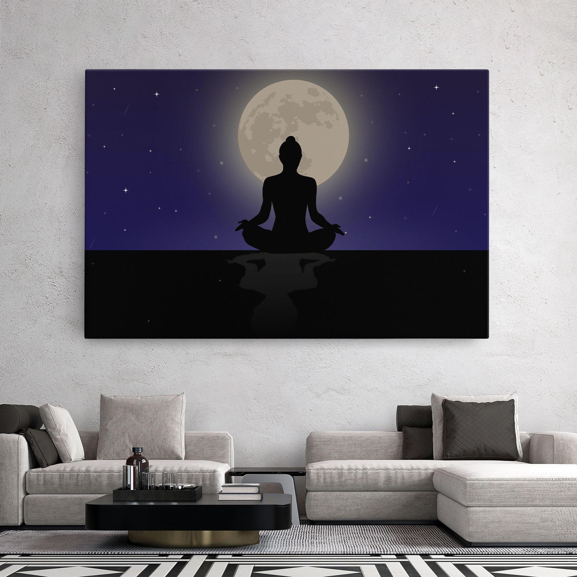 Leinwandbild Full Moon Yoga mockup 2