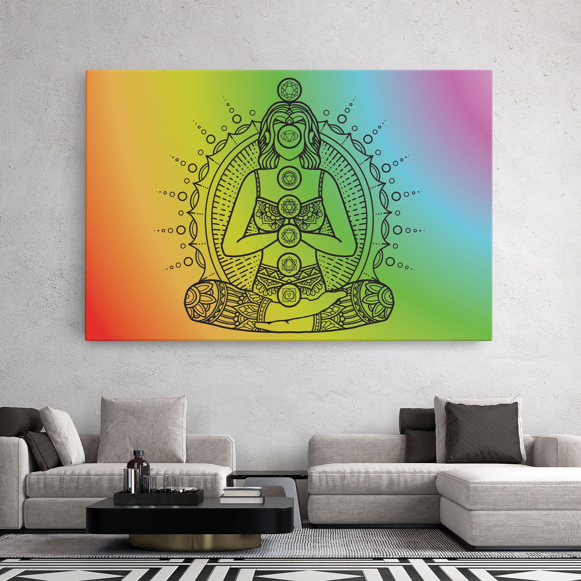 Leinwandbild Girl Meditation mockup 2