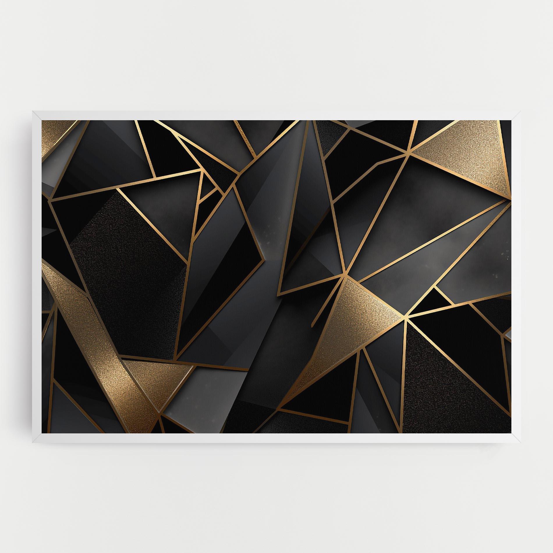 Leinwandbild Abstract Golden Art mockup 0