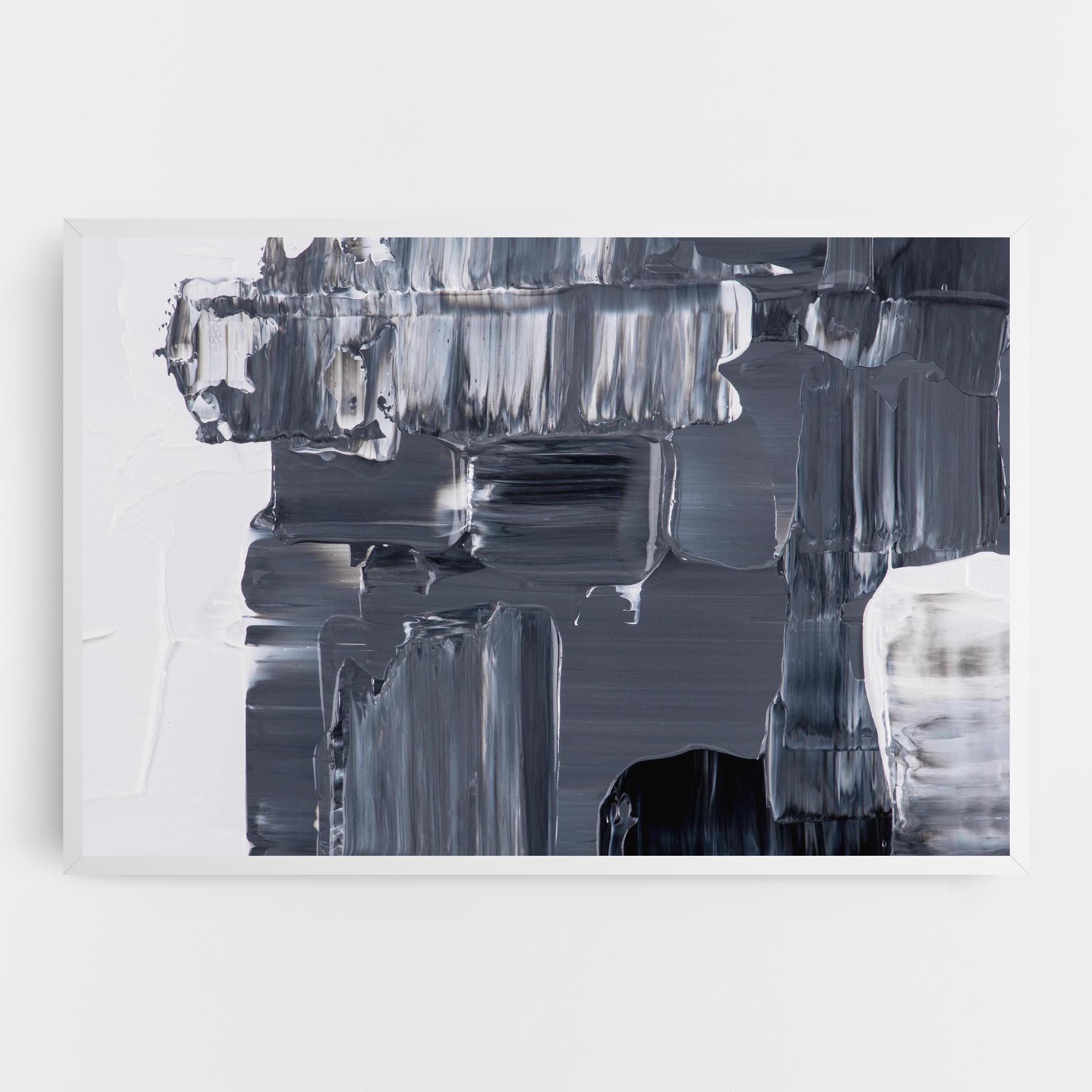 Leinwandbild Black Acrylic Painting mockup 0