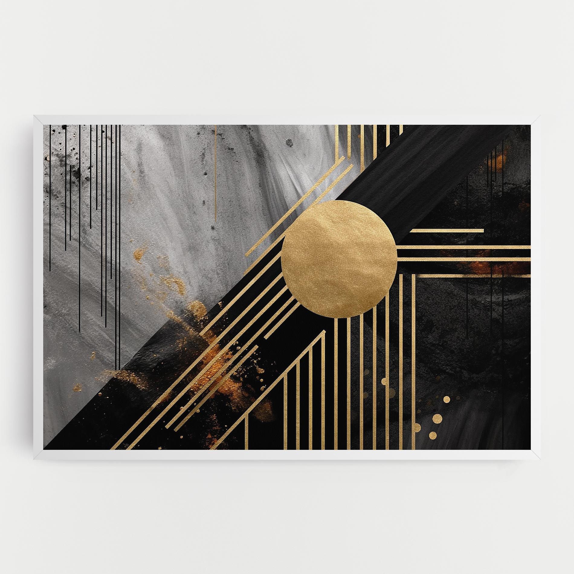 Gold Circle With Lines mockup 0
