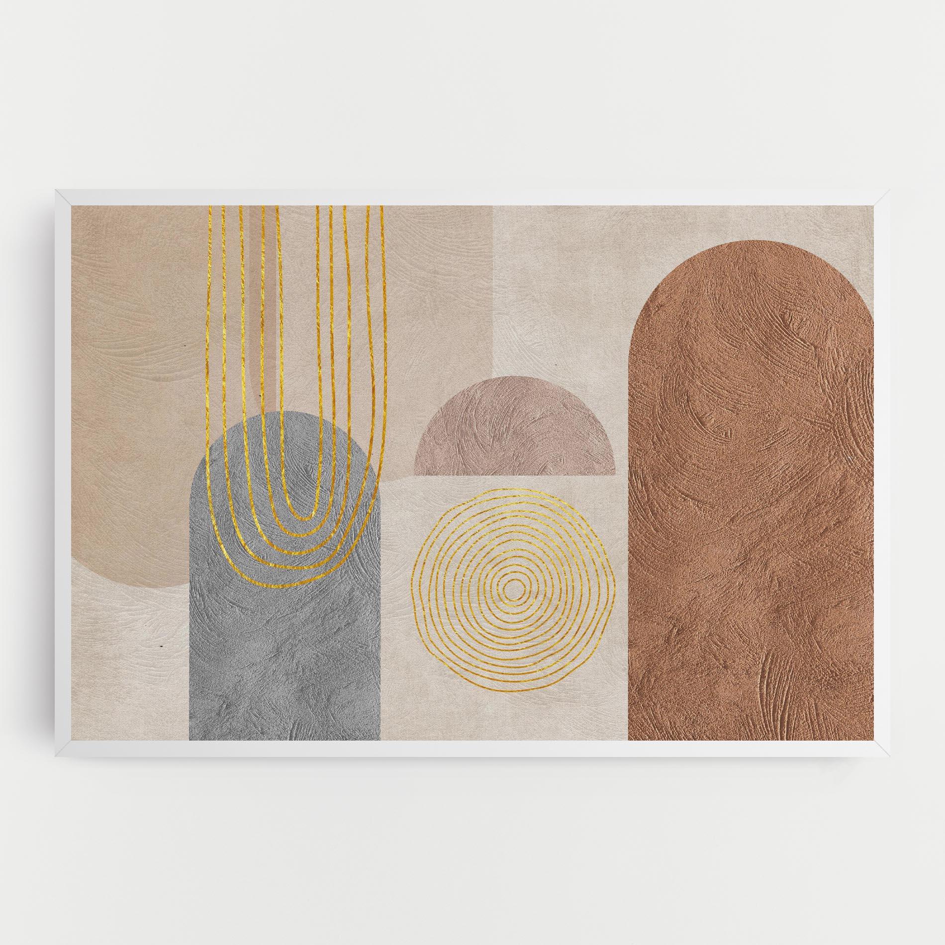 Leinwandbild Gray Orange Painting mockup 0