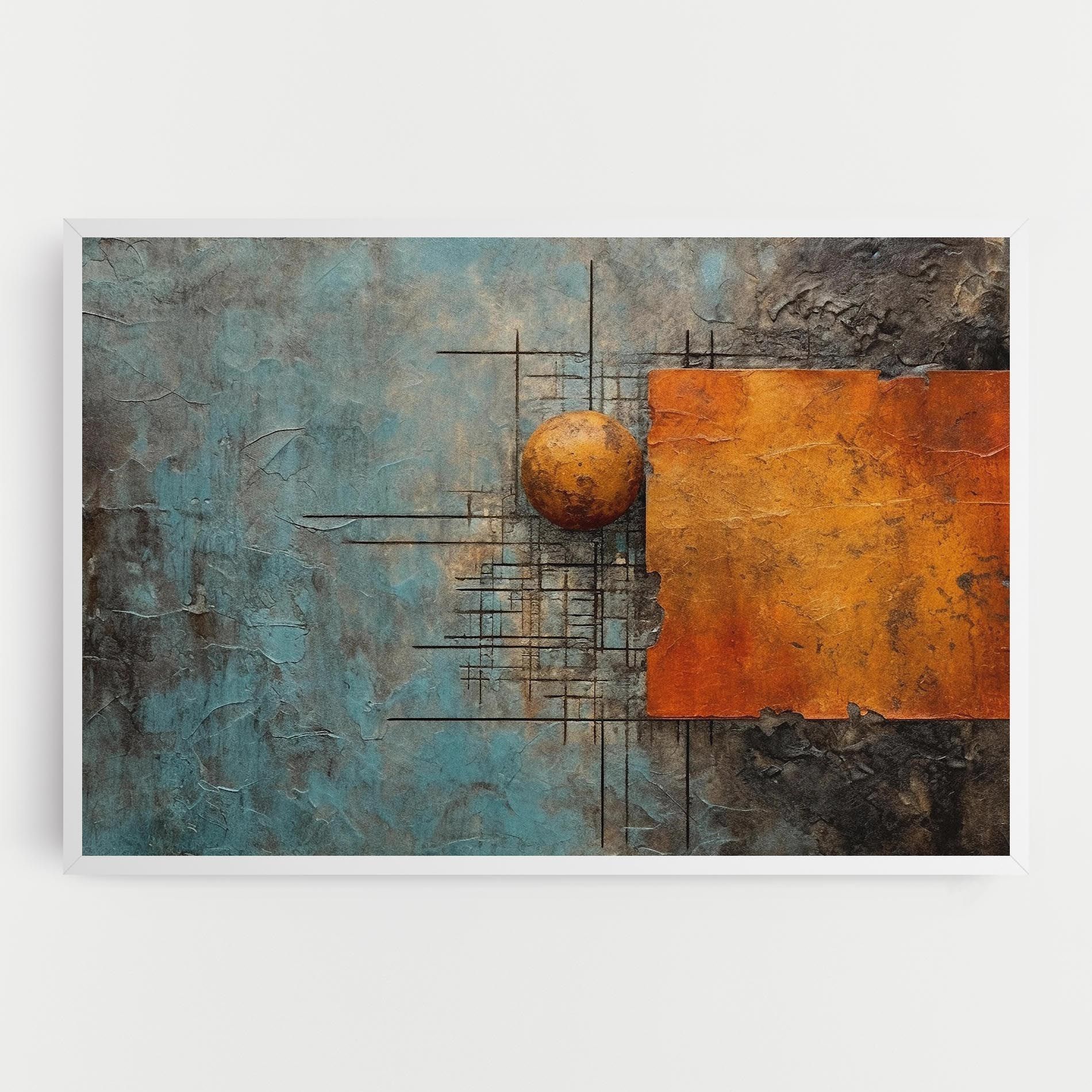 Orange Square Painting mockup 0