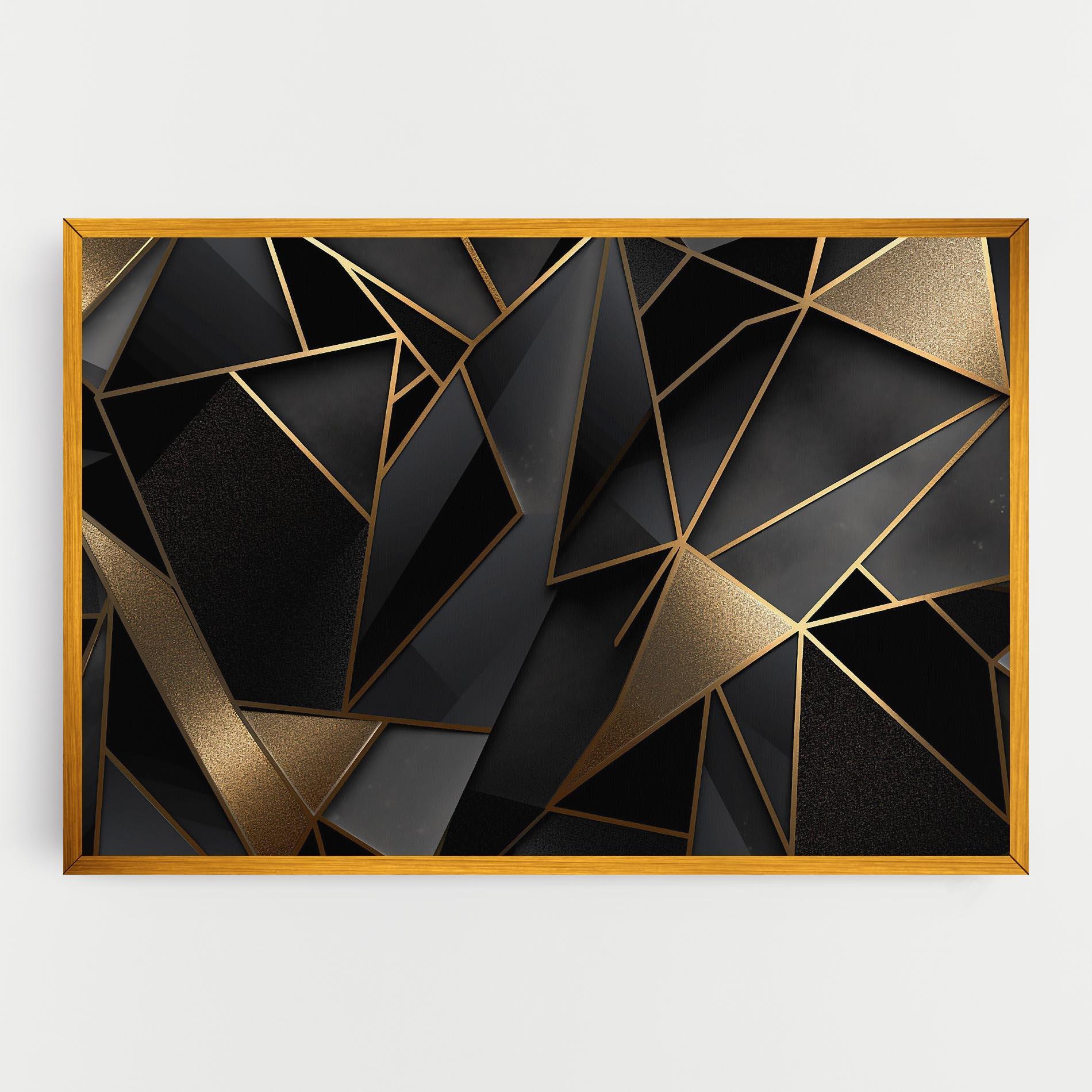 Leinwandbild Abstract Golden Art mockup 0