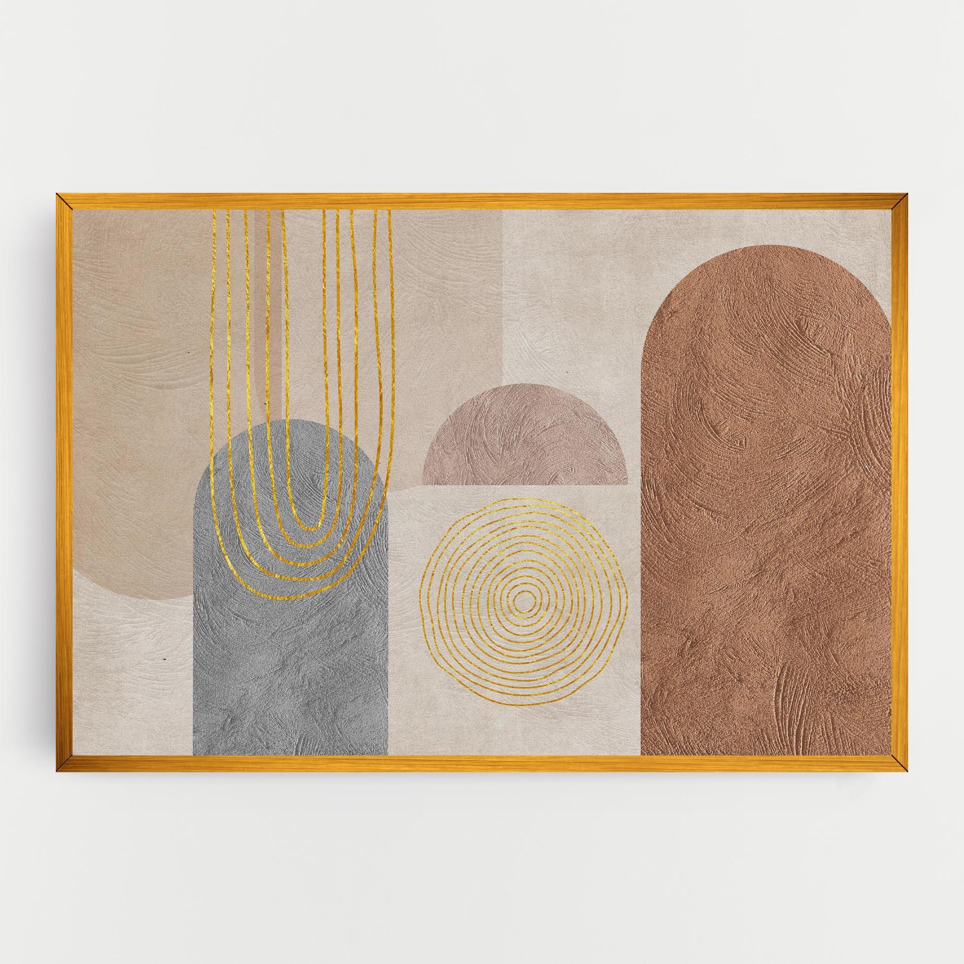 Leinwandbild Gray Orange Painting mockup 0