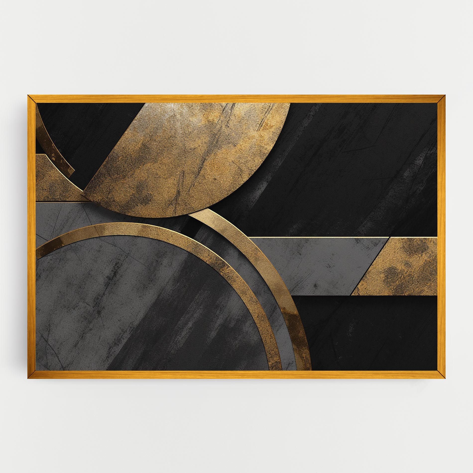 Grey With Gold Painting mockup 0