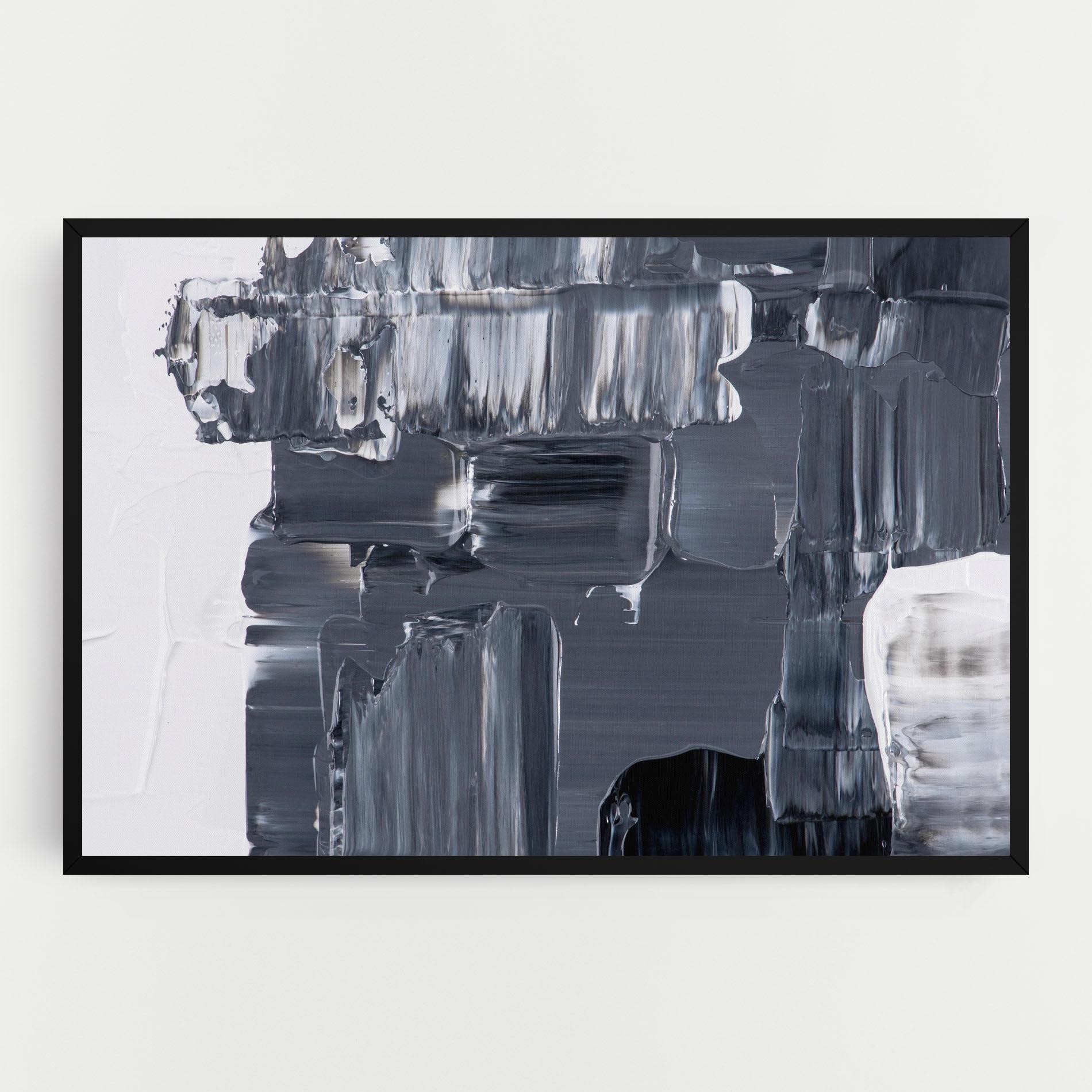 Leinwandbild Black Acrylic Painting mockup 0