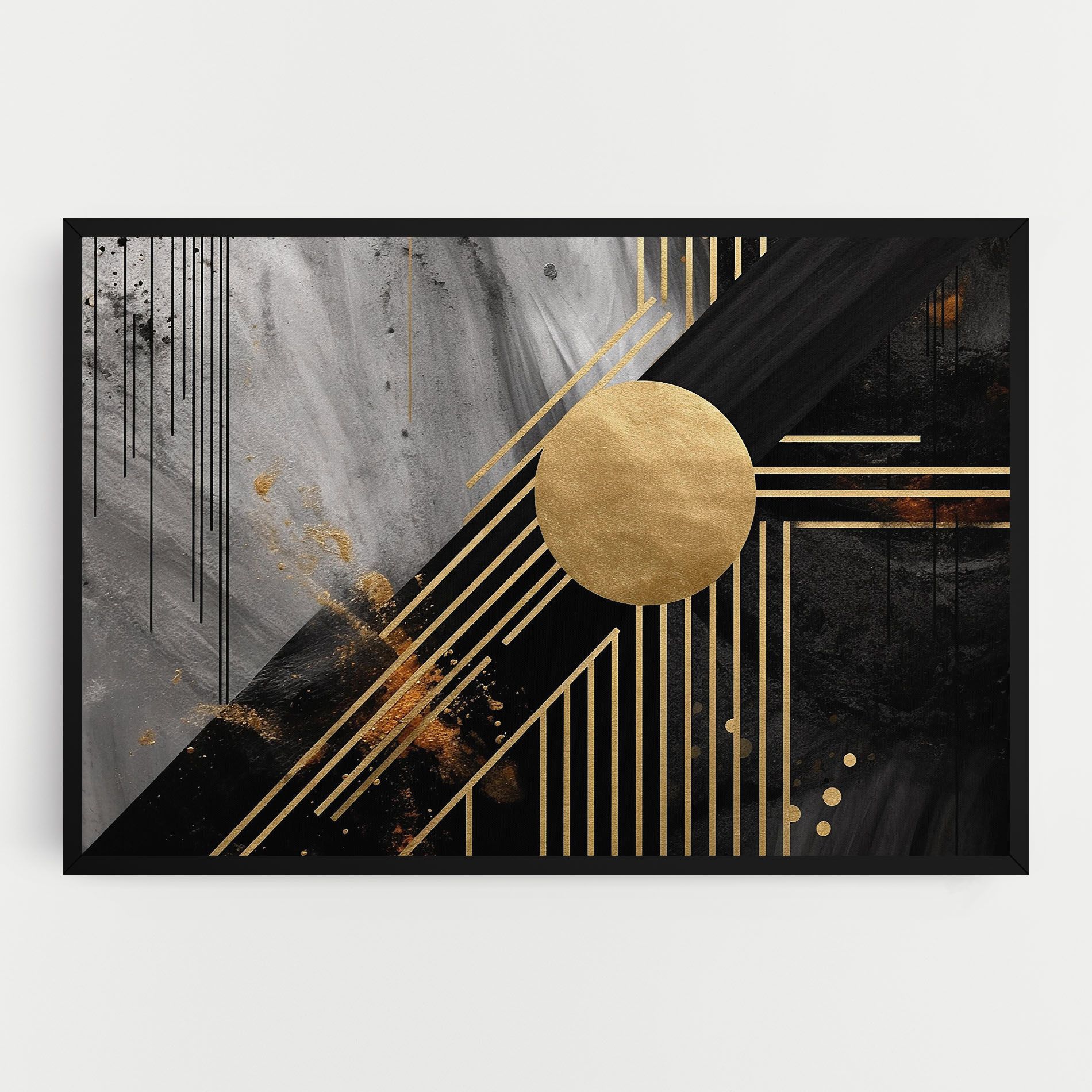 Gold Circle With Lines mockup 0