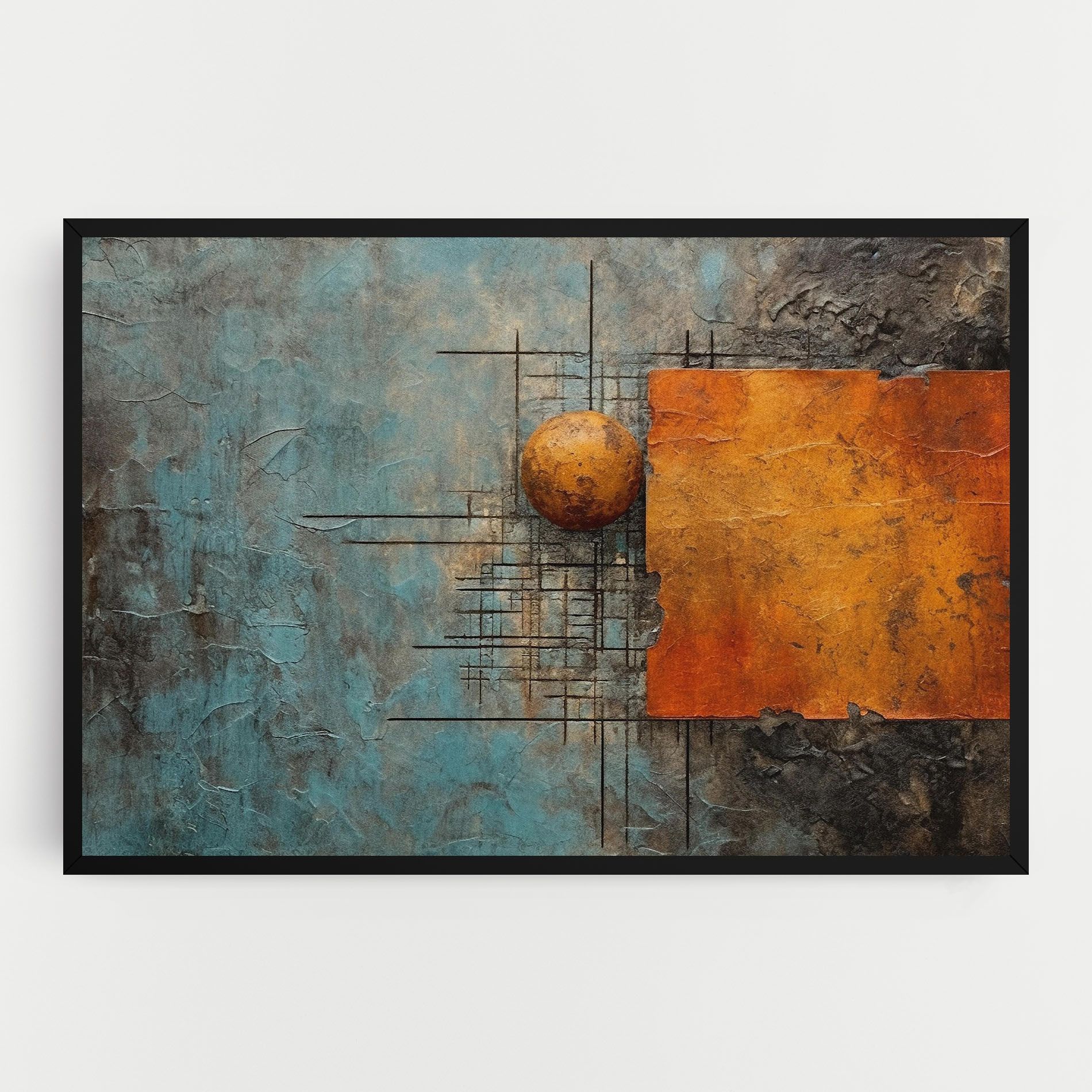 Orange Square Painting mockup 0