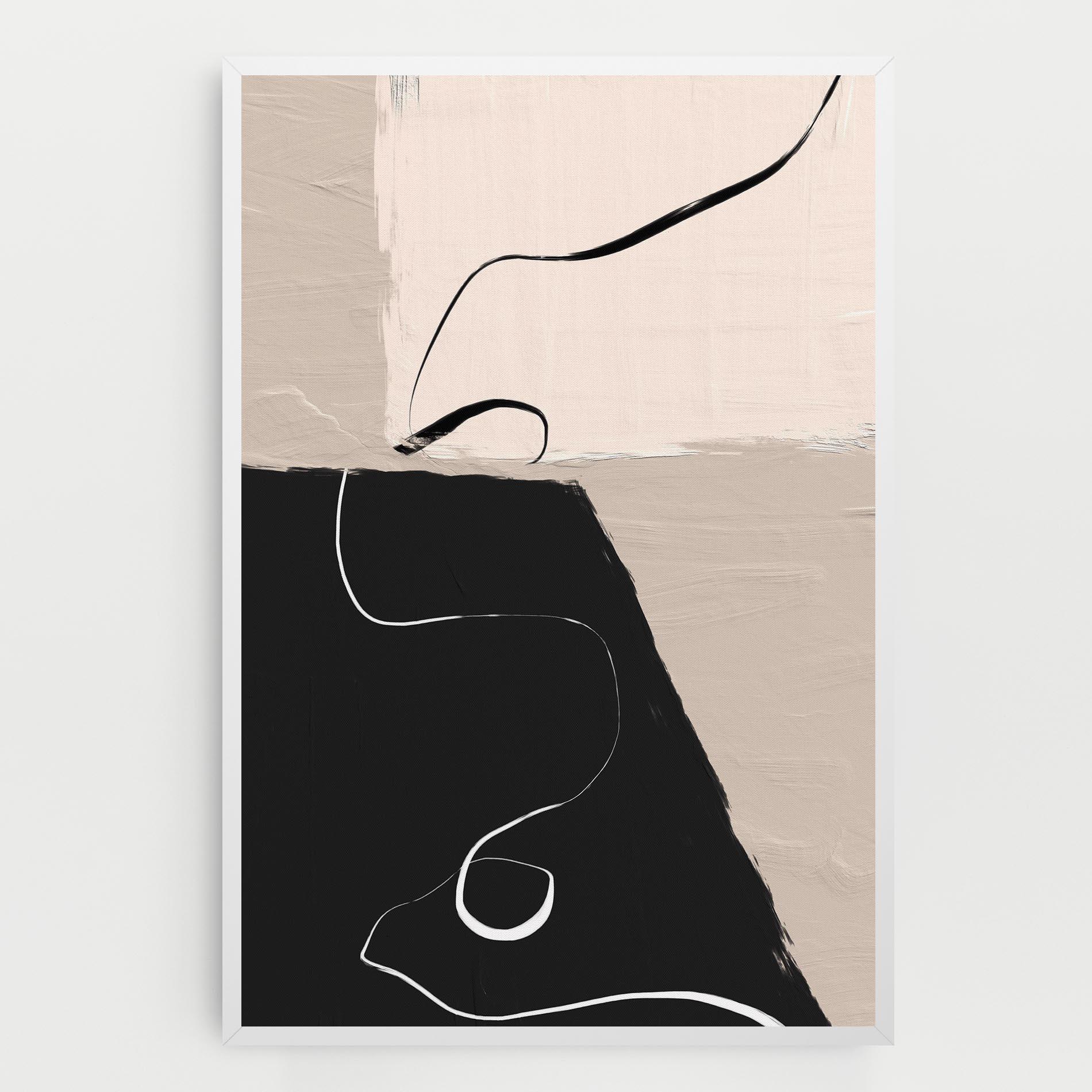 Leinwandbild Black Brushstrokes mockup 0