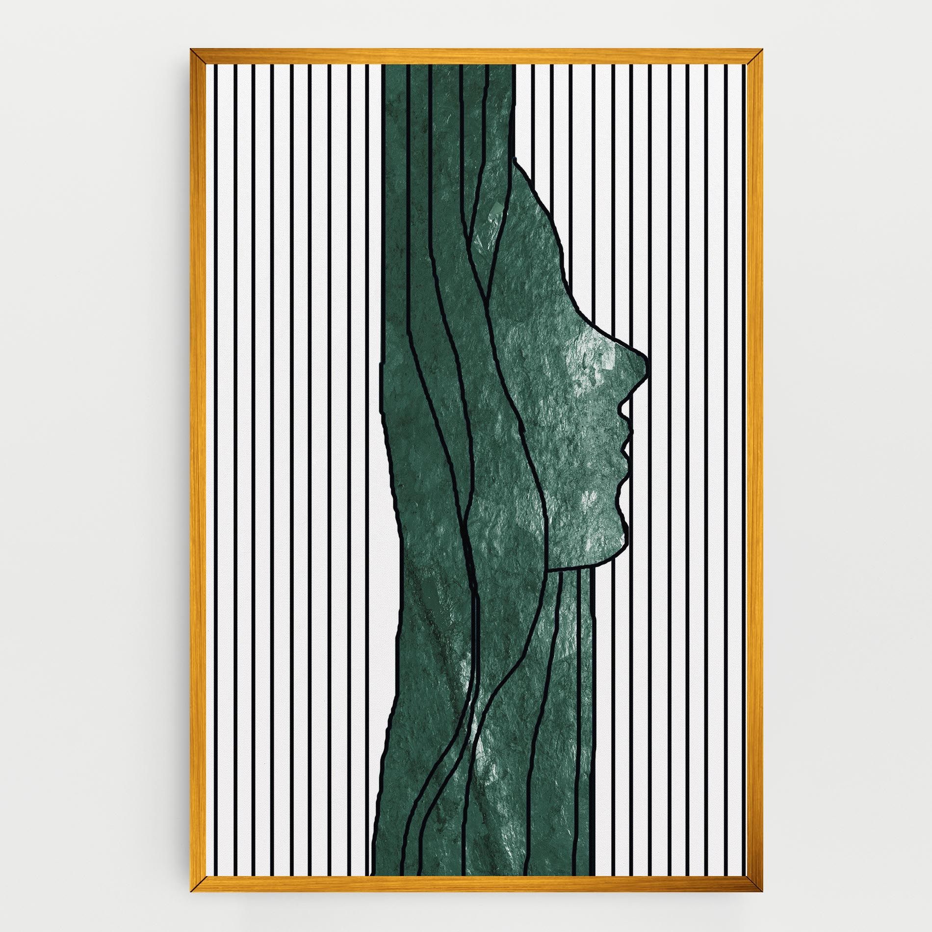 Abstract Green Face mockup 0