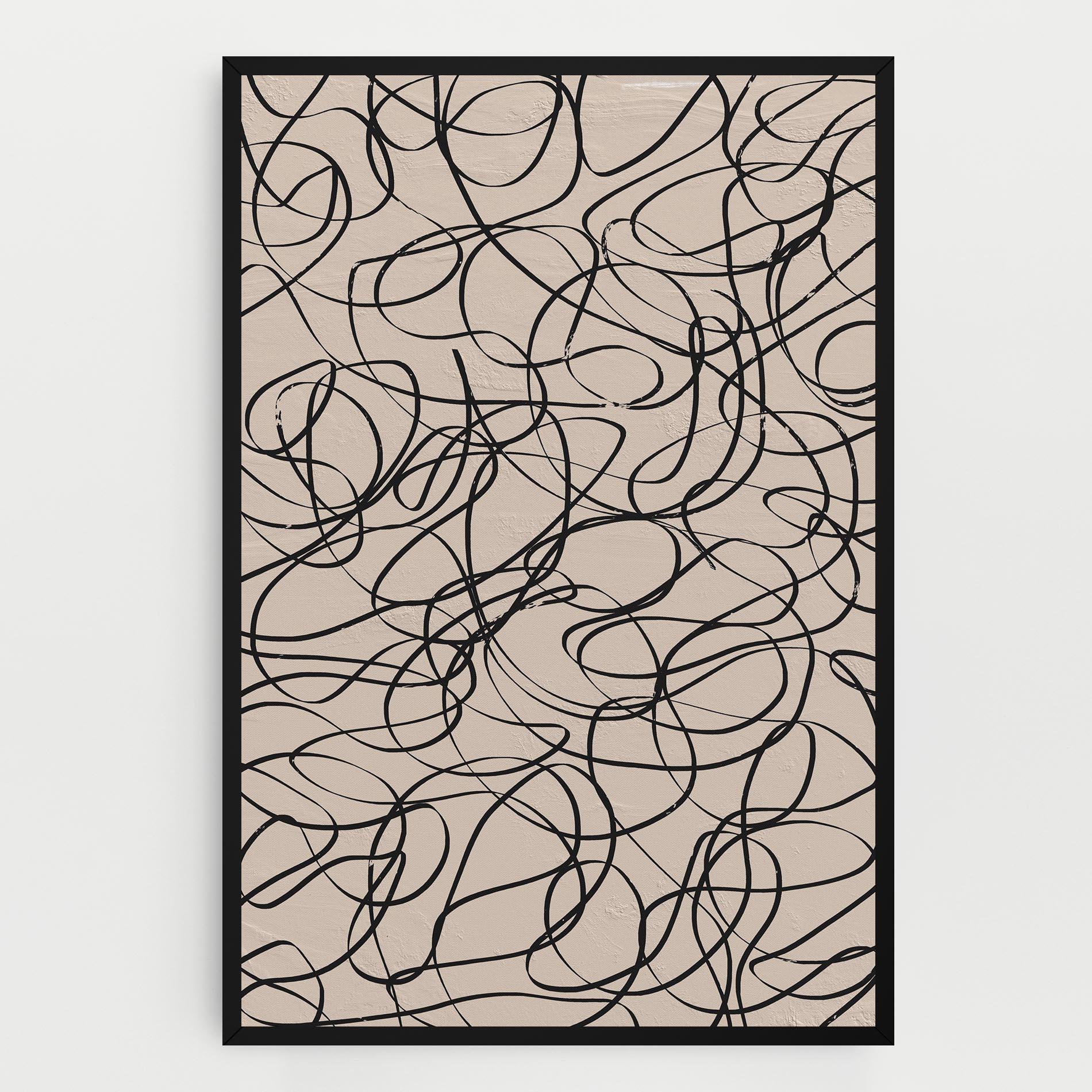 Leinwandbild Hand Painted Pattern mockup 0