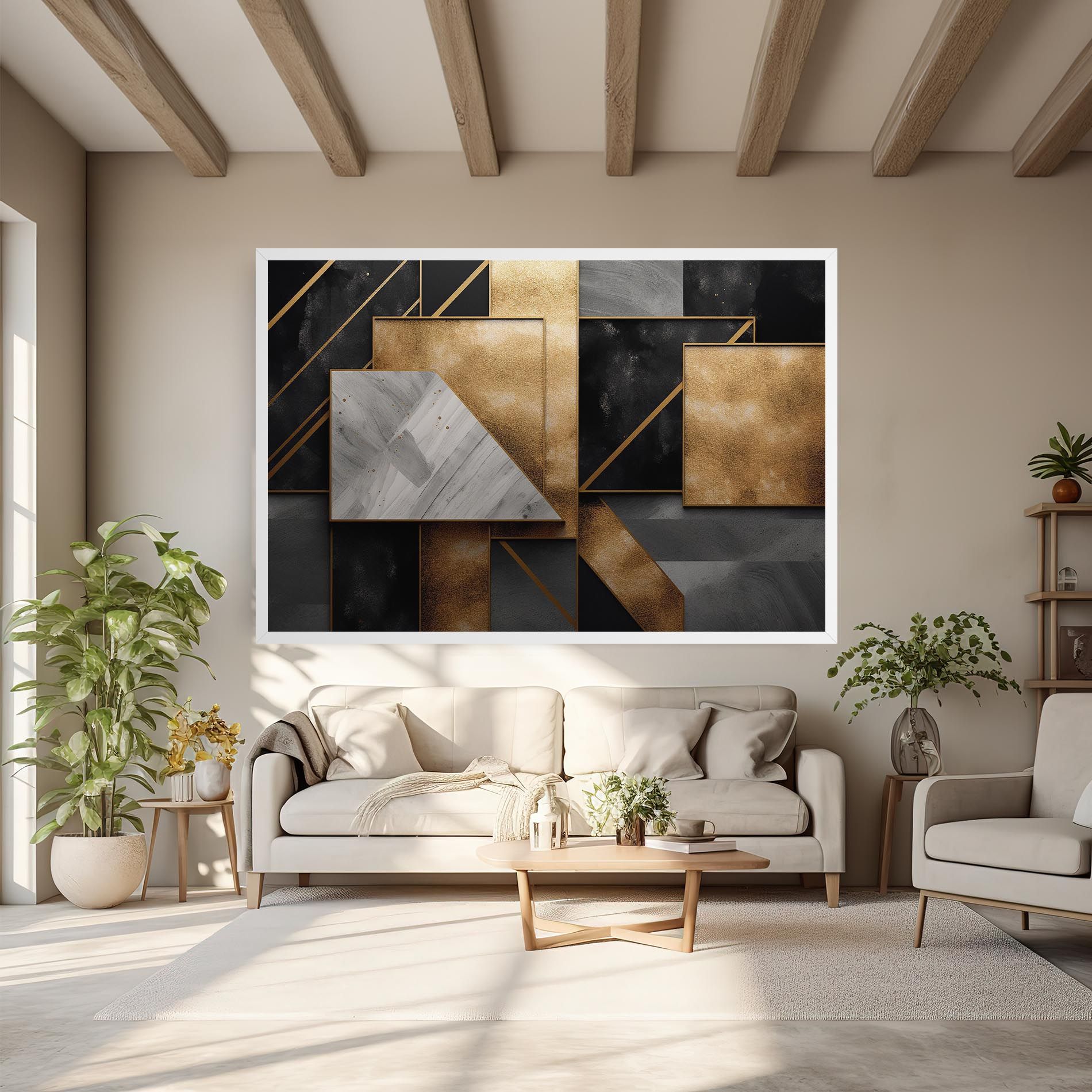 Abstract Gold Square mockup 6