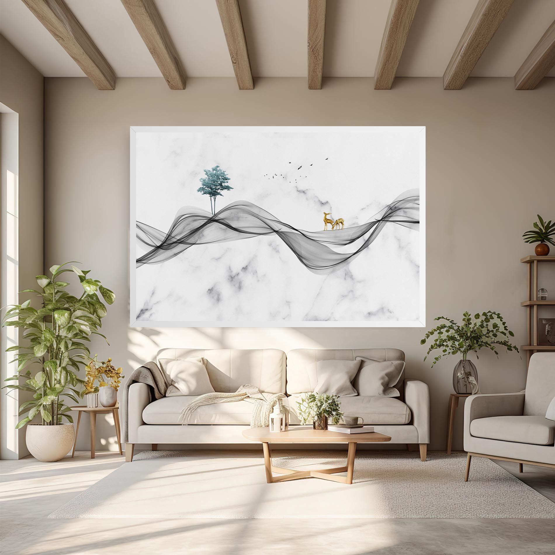 Abstract Golden Landscape 1 mockup 6