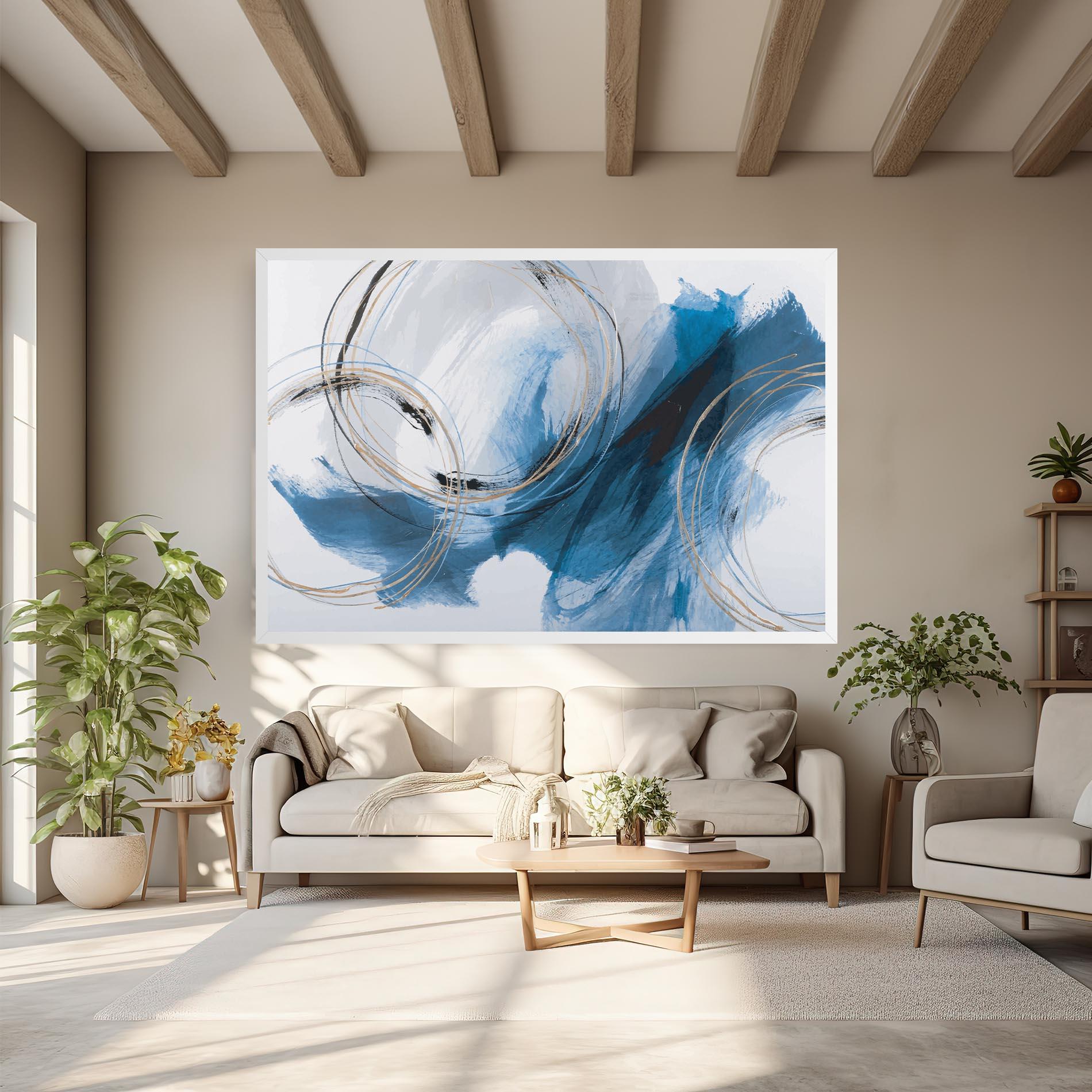 Leinwandbild Beautiful Abstract Painting mockup 6