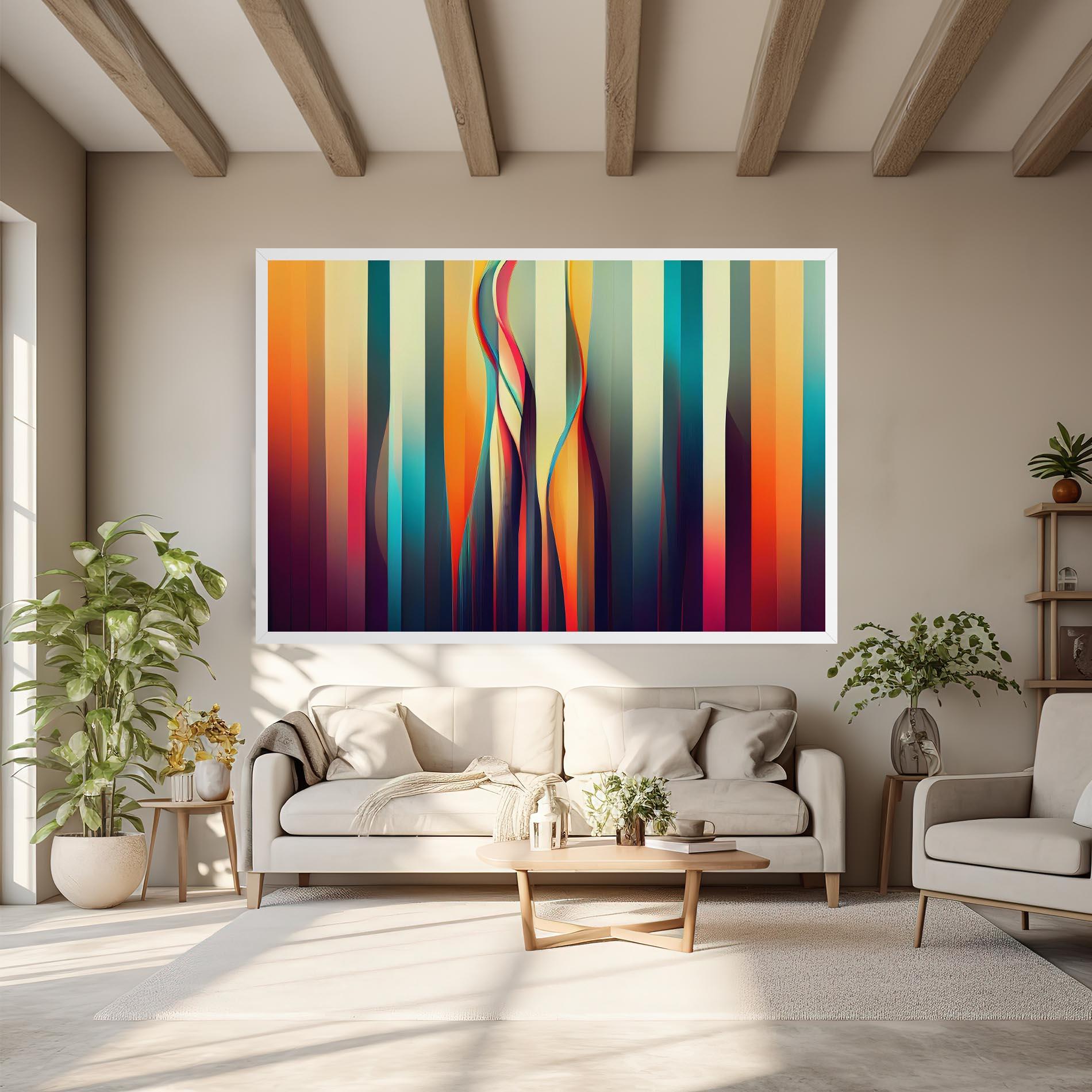 Leinwandbild Colorful Geometric Background mockup 6