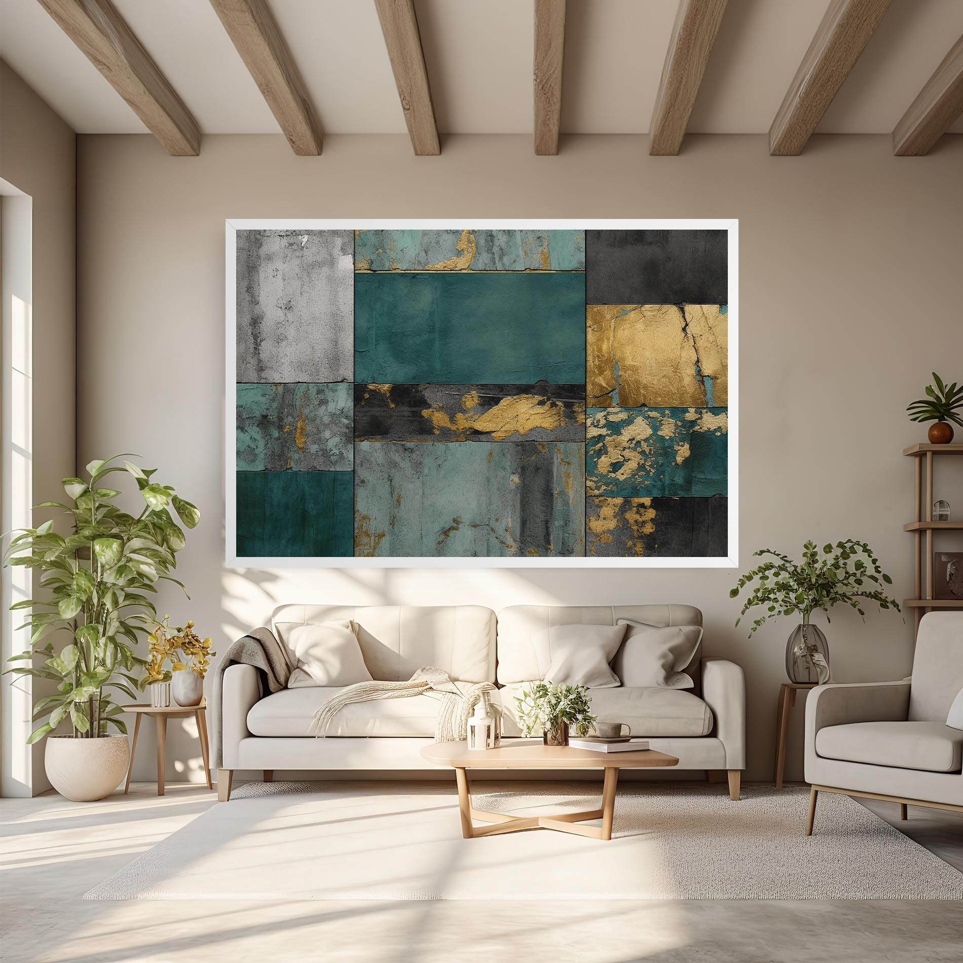 Golden Green Painting mockup 6