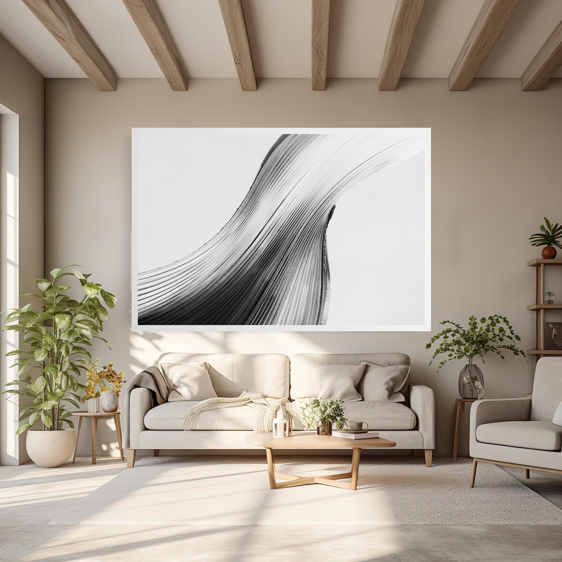 Leinwandbild Monochrome Wave mockup 6