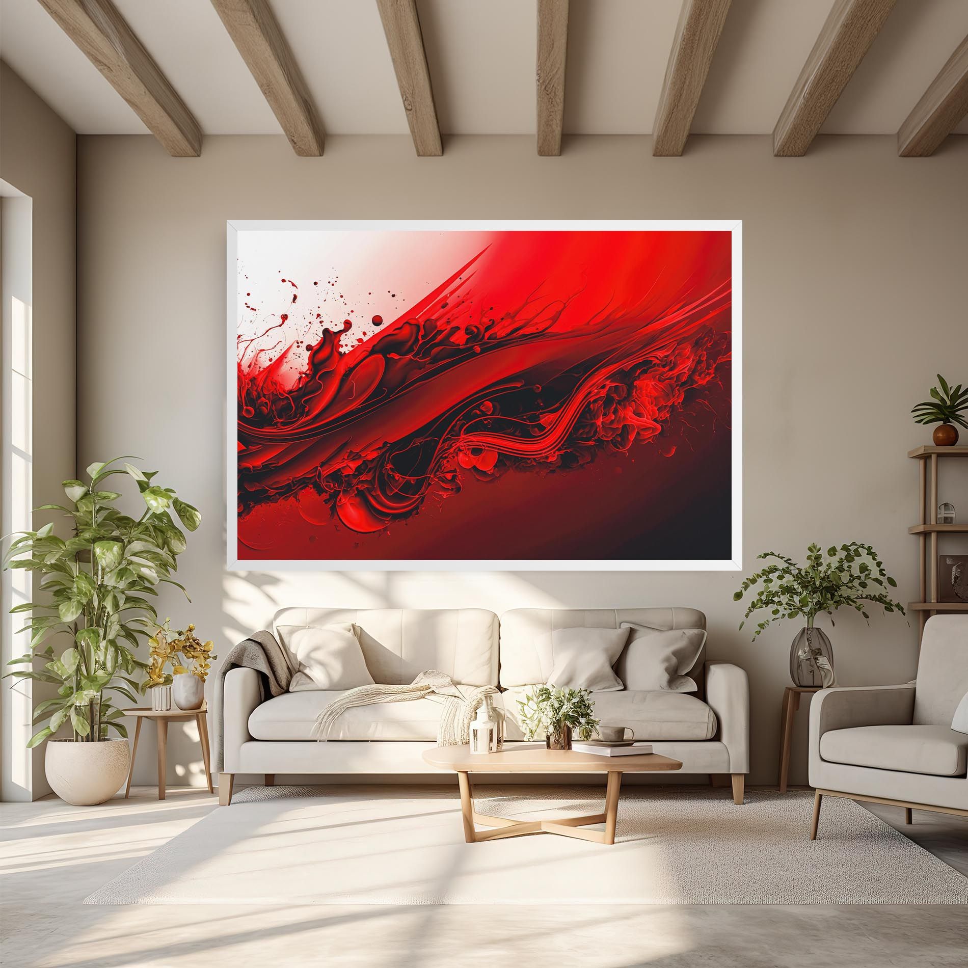 Smooth Red Color mockup 6