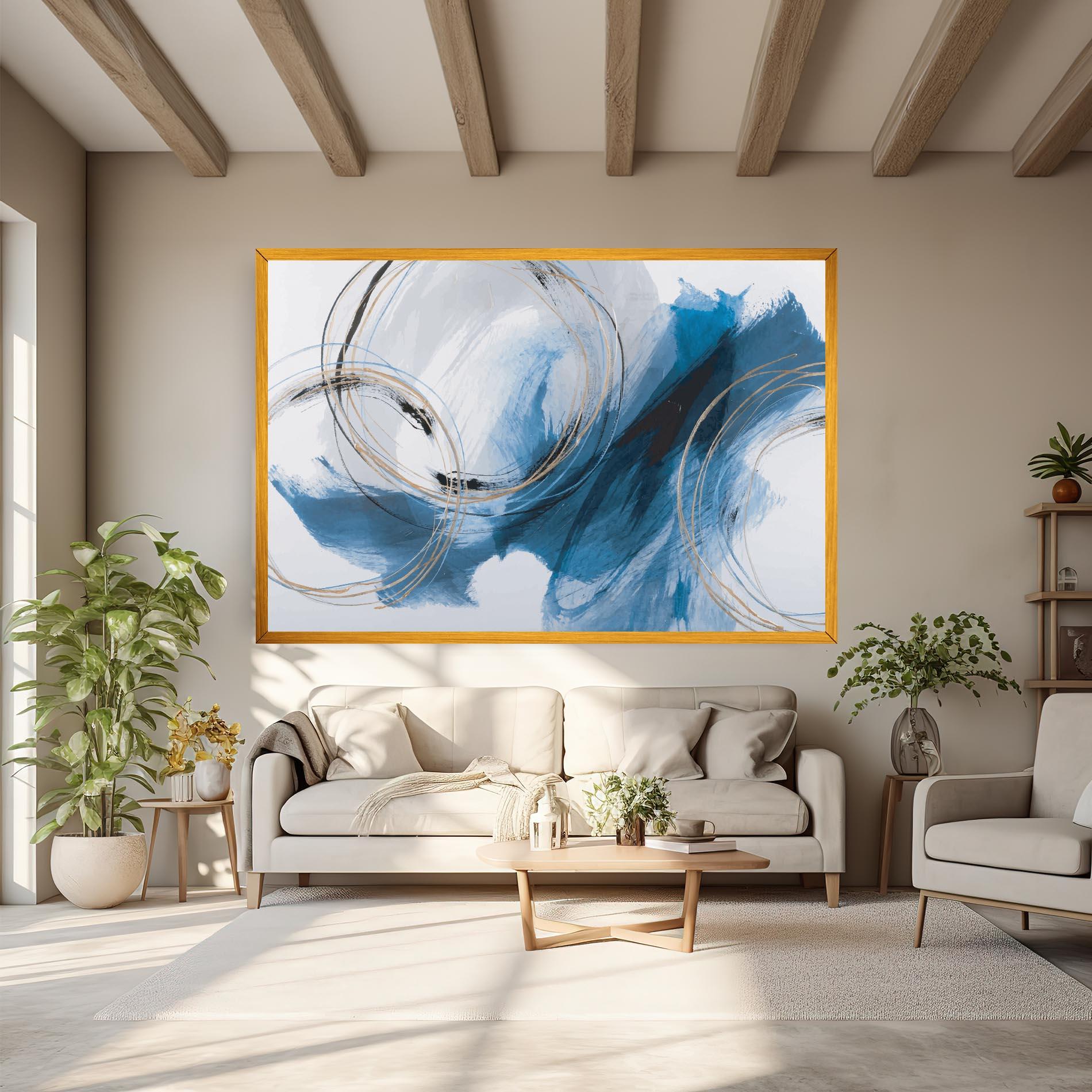 Leinwandbild Beautiful Abstract Painting mockup 6