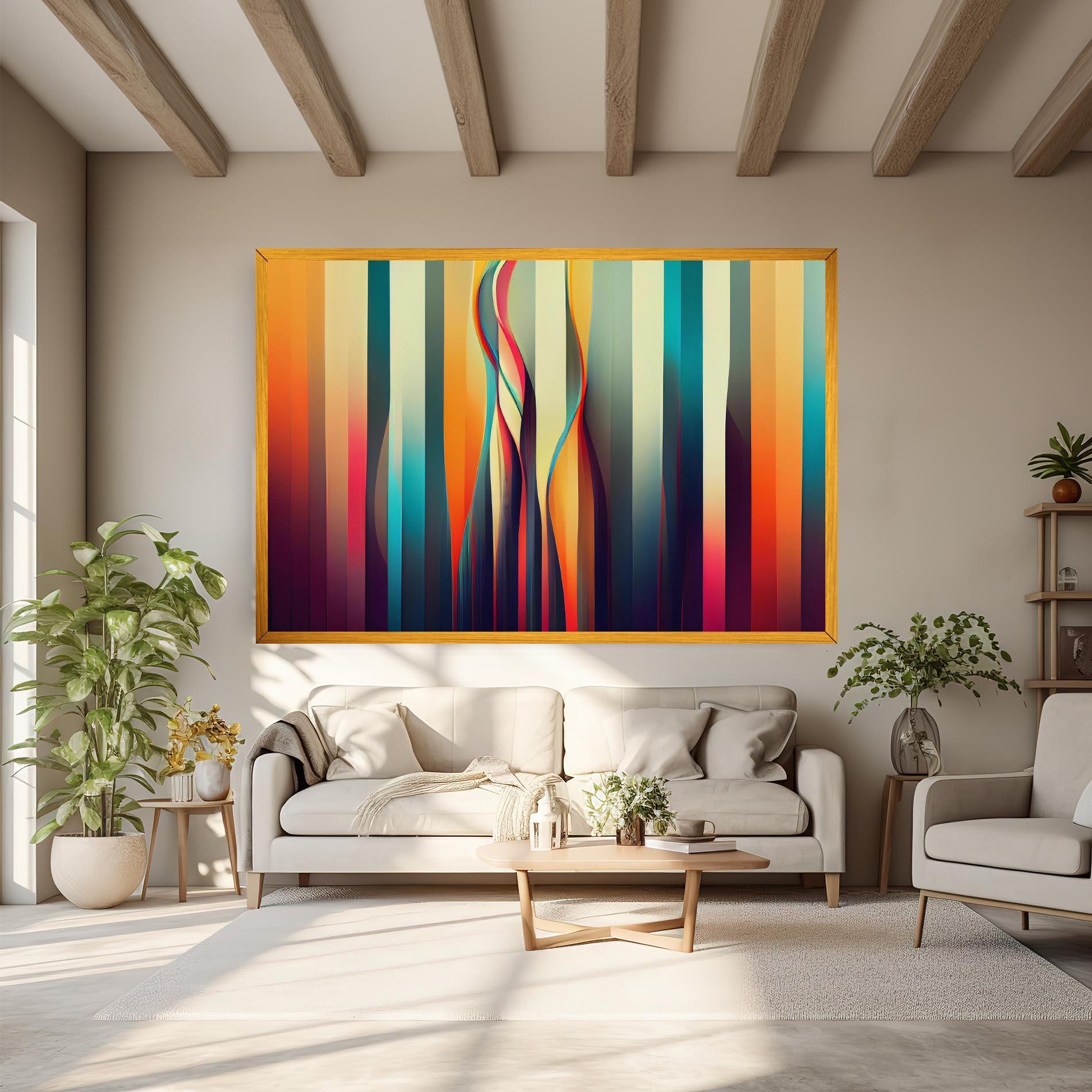 Leinwandbild Colorful Geometric Background mockup 6