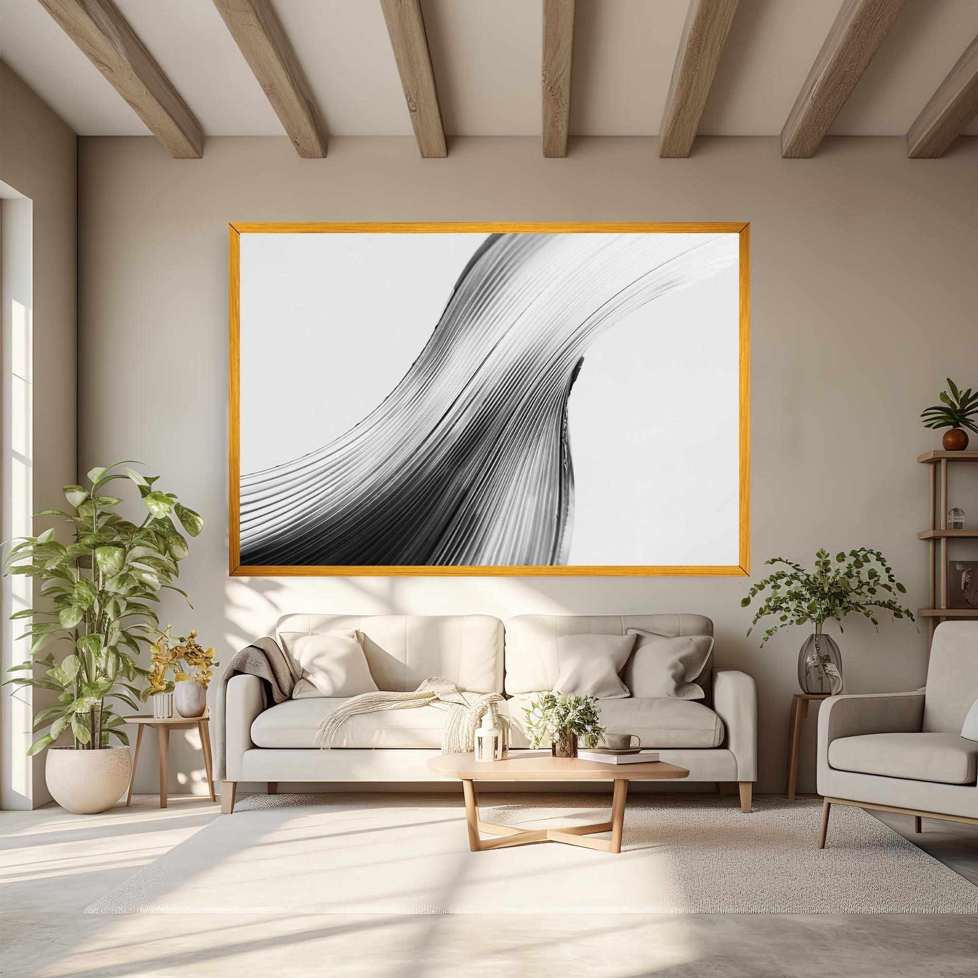 Leinwandbild Monochrome Wave mockup 6