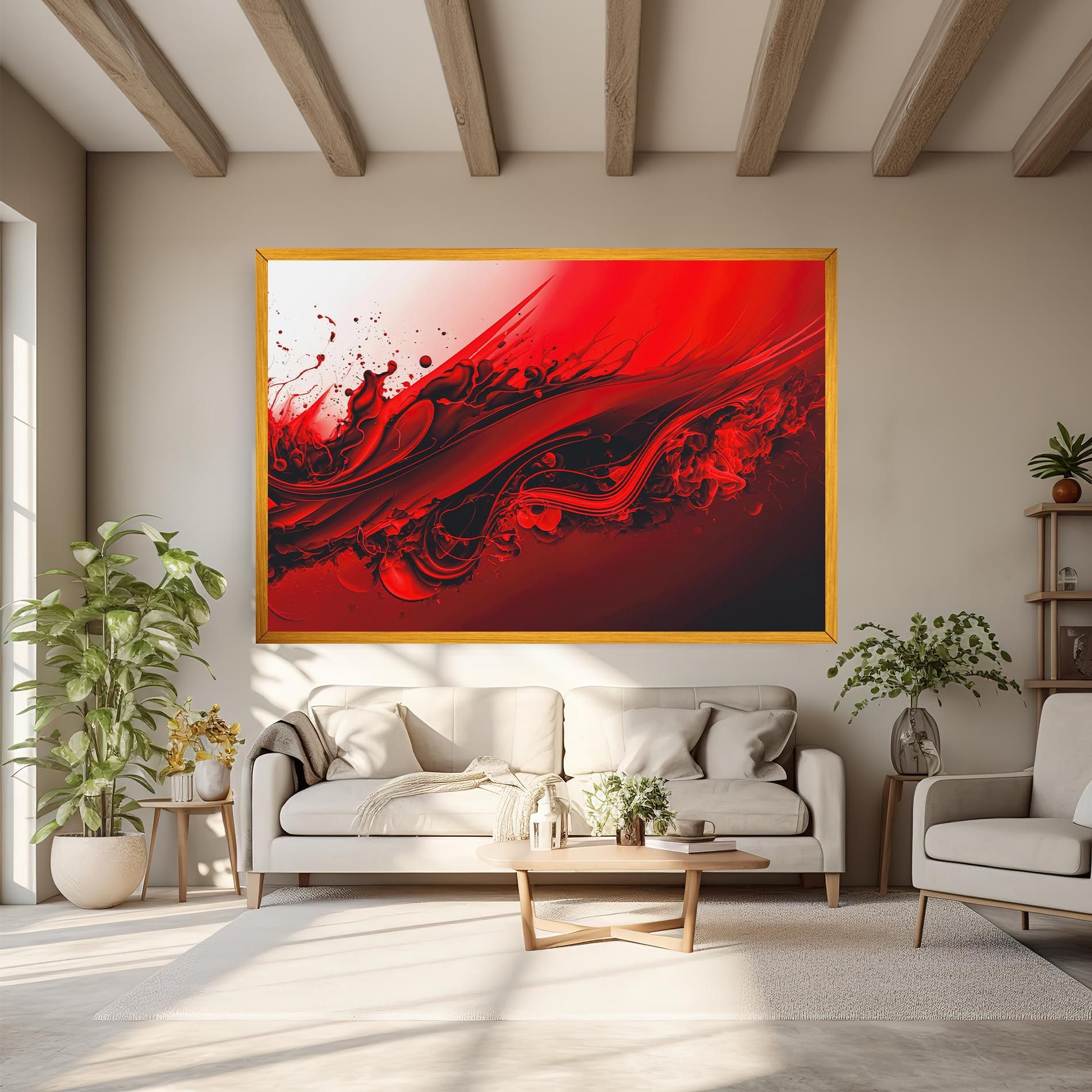 Smooth Red Color mockup 6