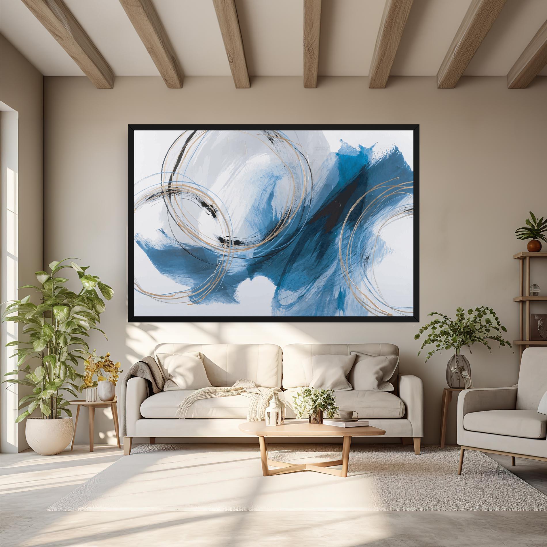 Leinwandbild Beautiful Abstract Painting mockup 6