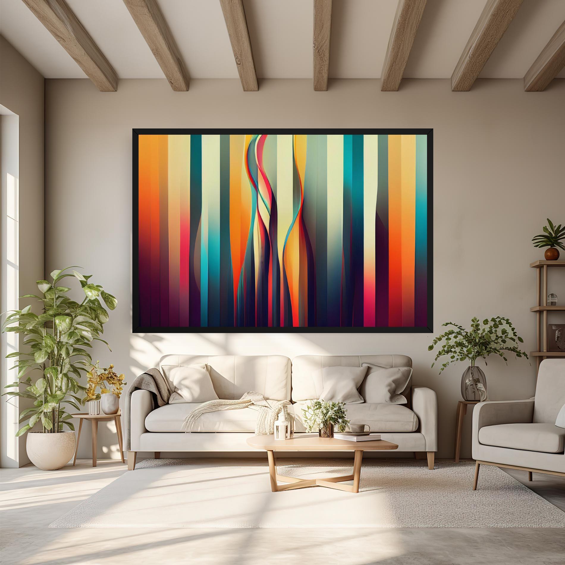 Leinwandbild Colorful Geometric Background mockup 6