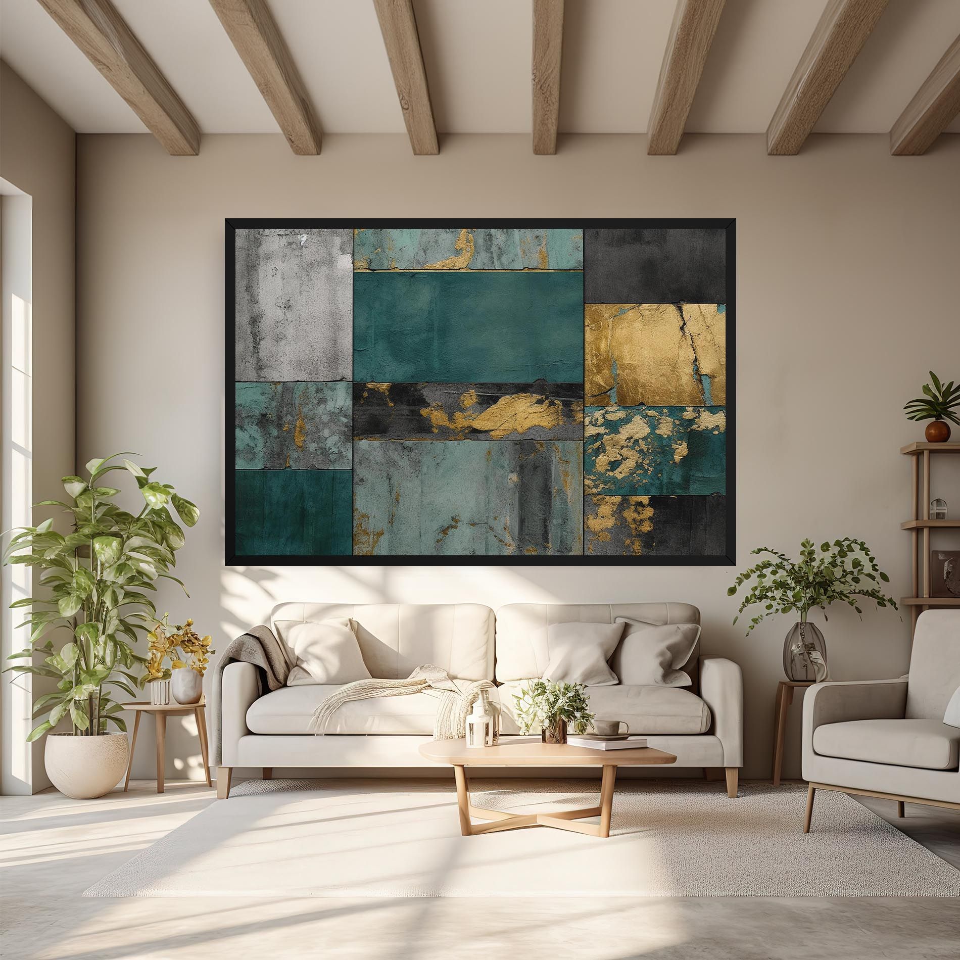 Golden Green Painting mockup 6