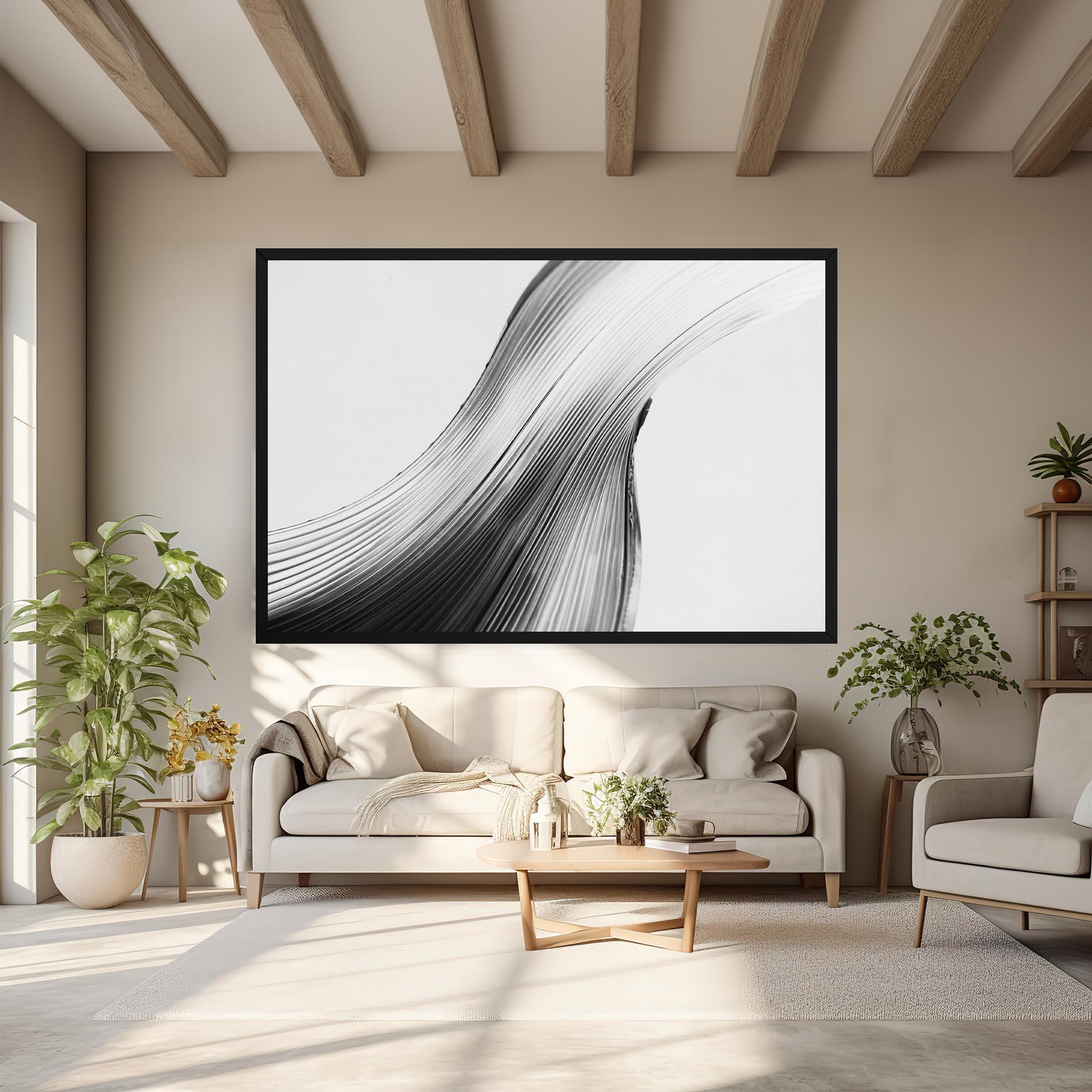 Leinwandbild Monochrome Wave mockup 6