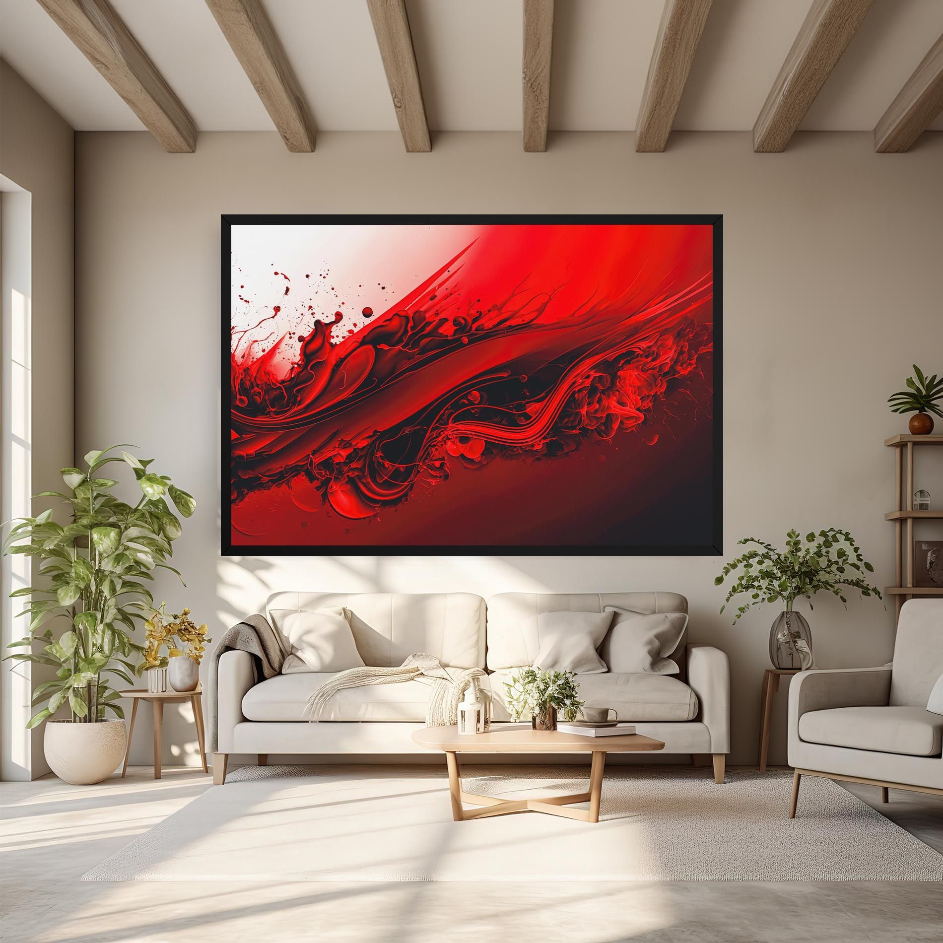 Smooth Red Color mockup 6