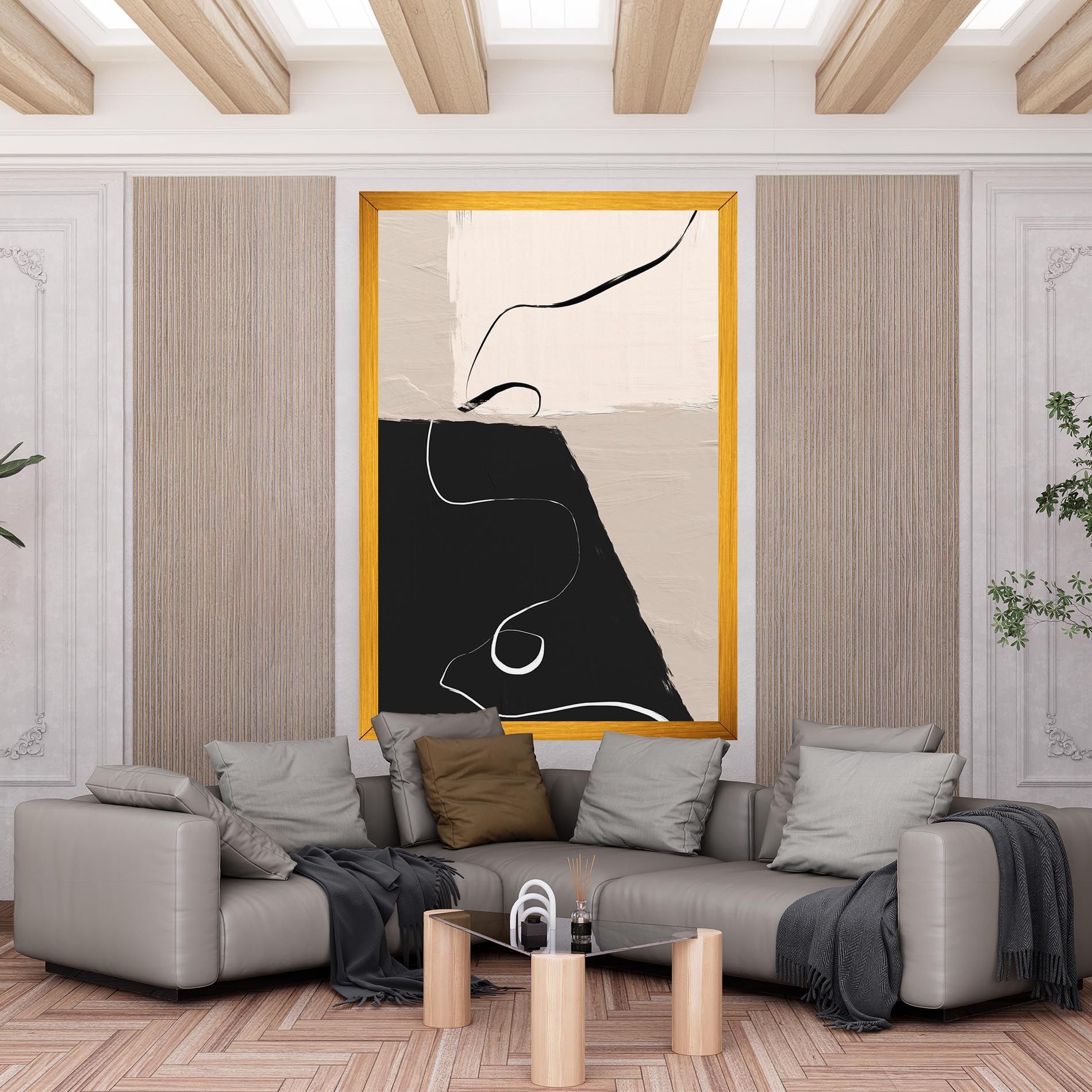 Black Brushstrokes mockup 6