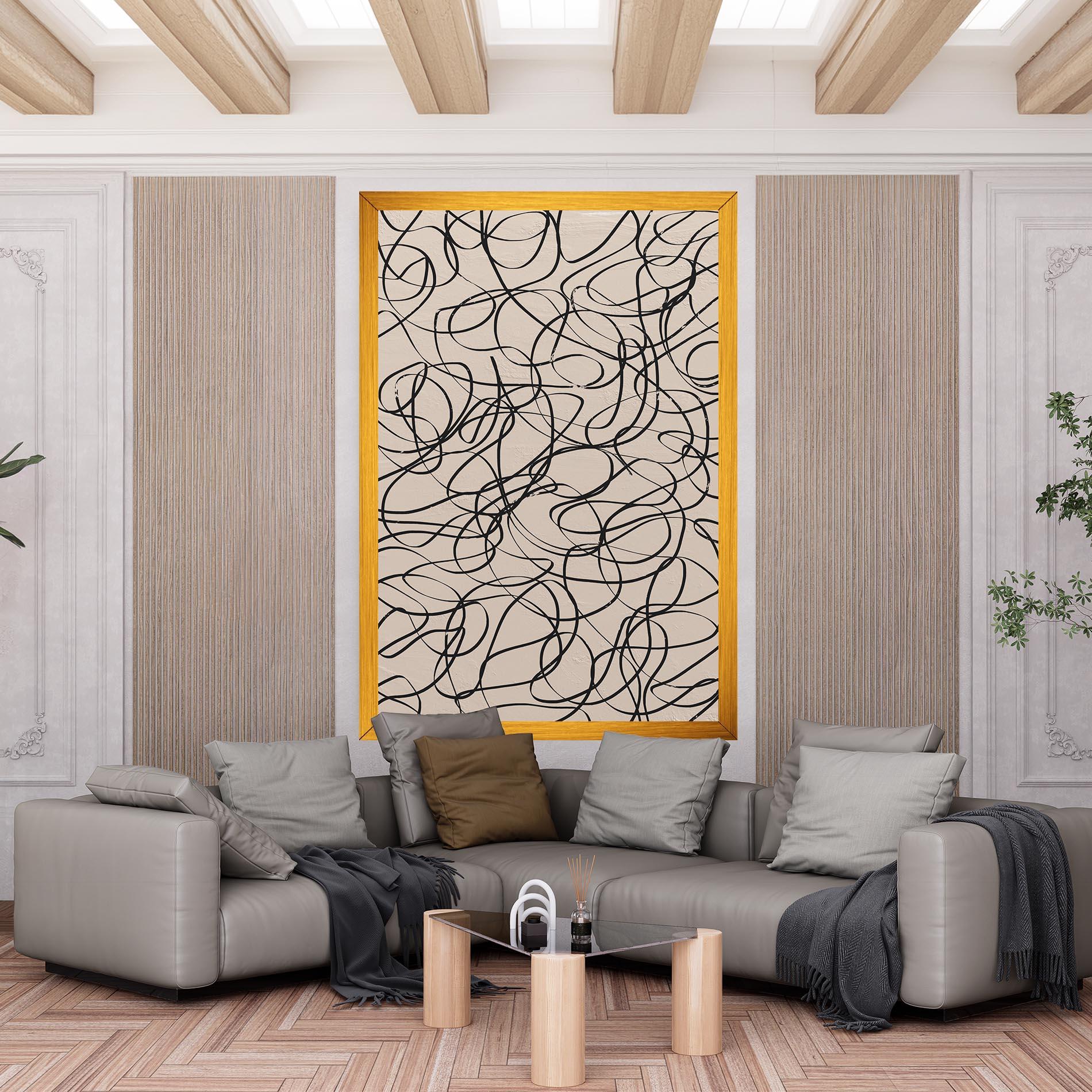 Leinwandbild Hand Painted Pattern mockup 6