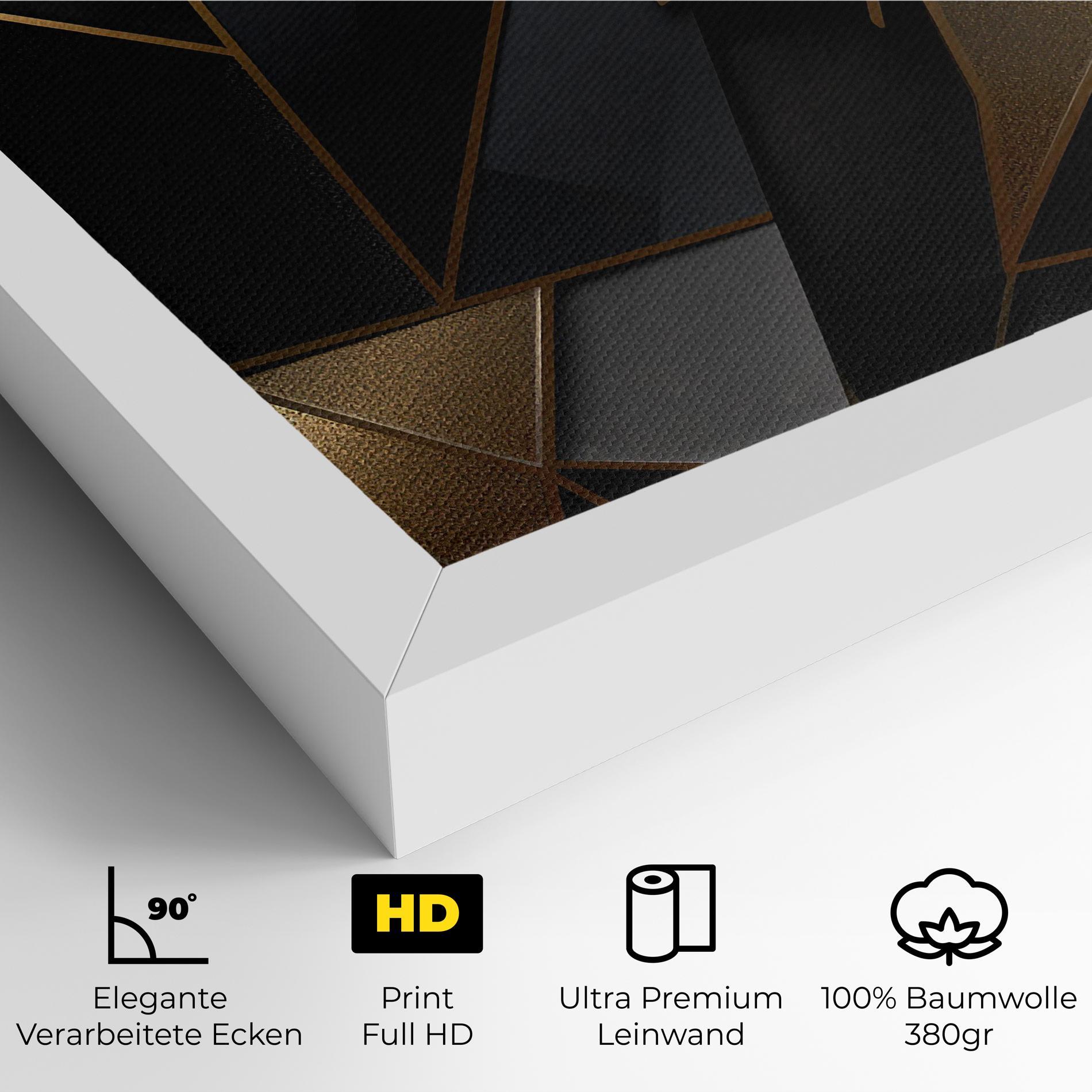 Leinwandbild Abstract Golden Art mockup 4