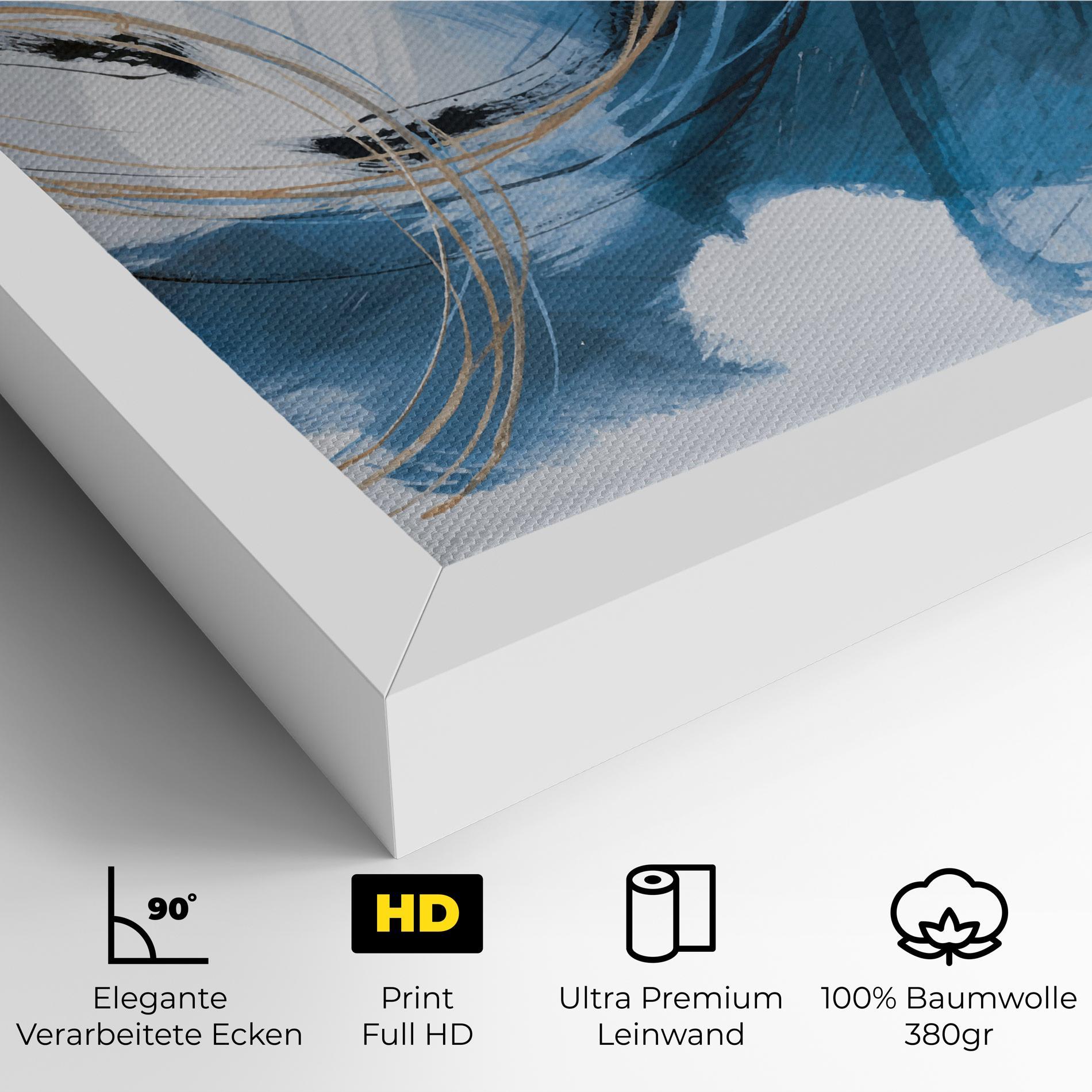 Leinwandbild Beautiful Abstract Painting mockup 4