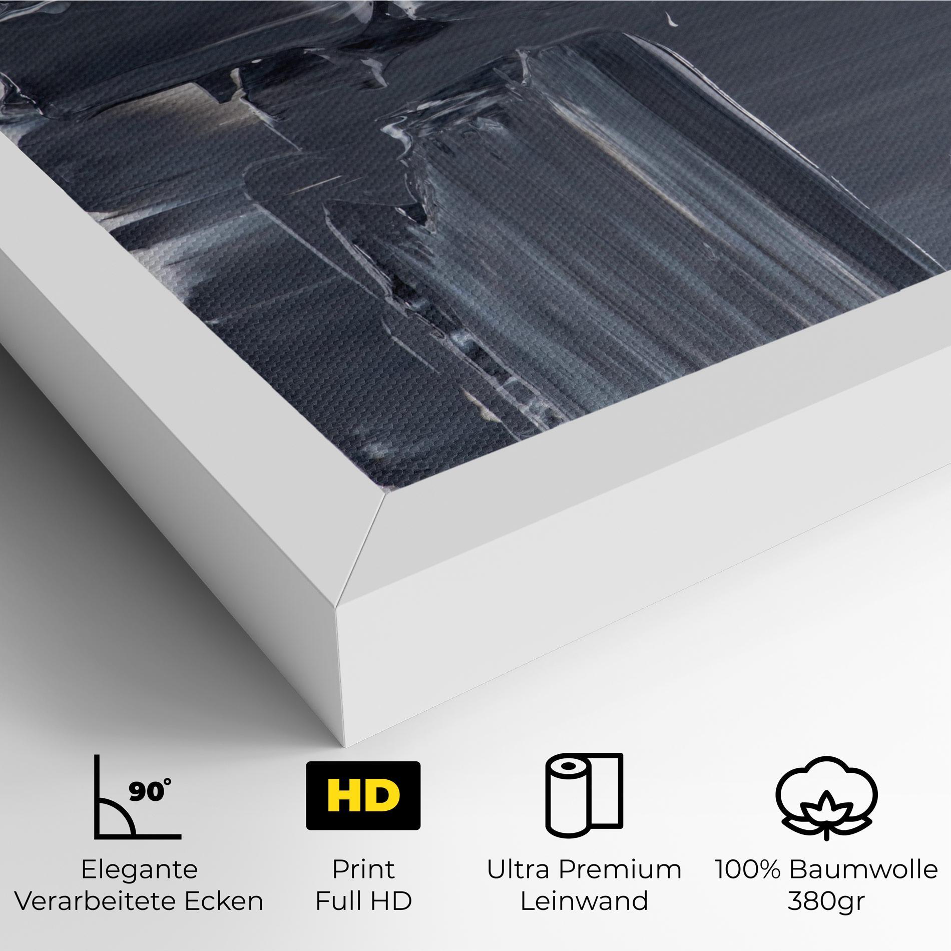 Leinwandbild Black Acrylic Painting mockup 4